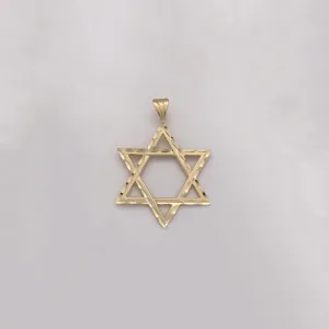 Star of David Diamond Cut Pendant (14K)