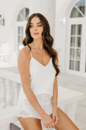 Stella Cami and Lace Trim Short Set Ruby