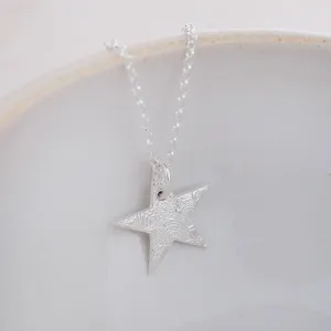 Sterling Silver Large Star Pendant