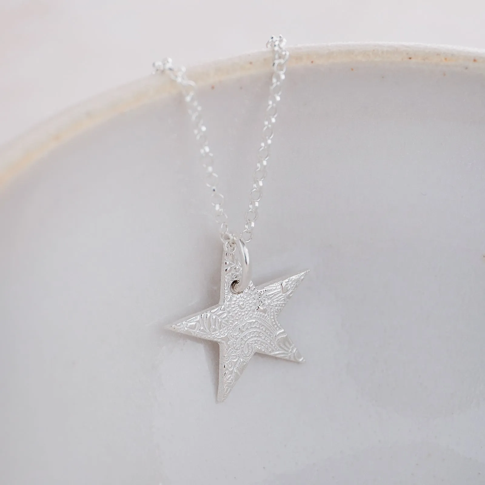 Sterling Silver Large Star Pendant