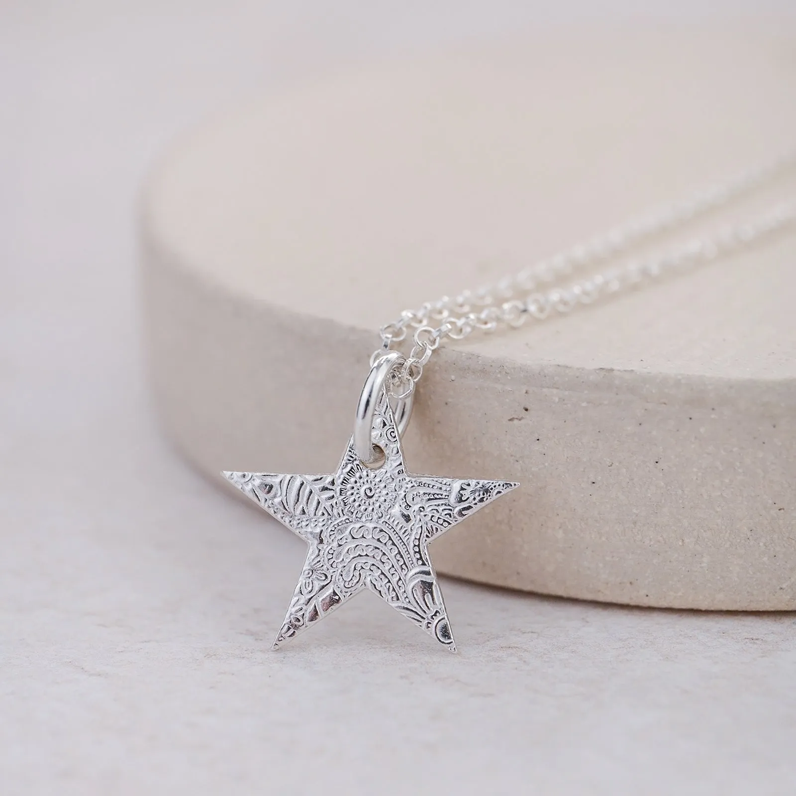 Sterling Silver Large Star Pendant