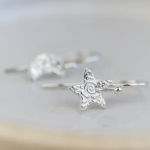 Sterling Silver Mini Textured Mismatch Earrings
