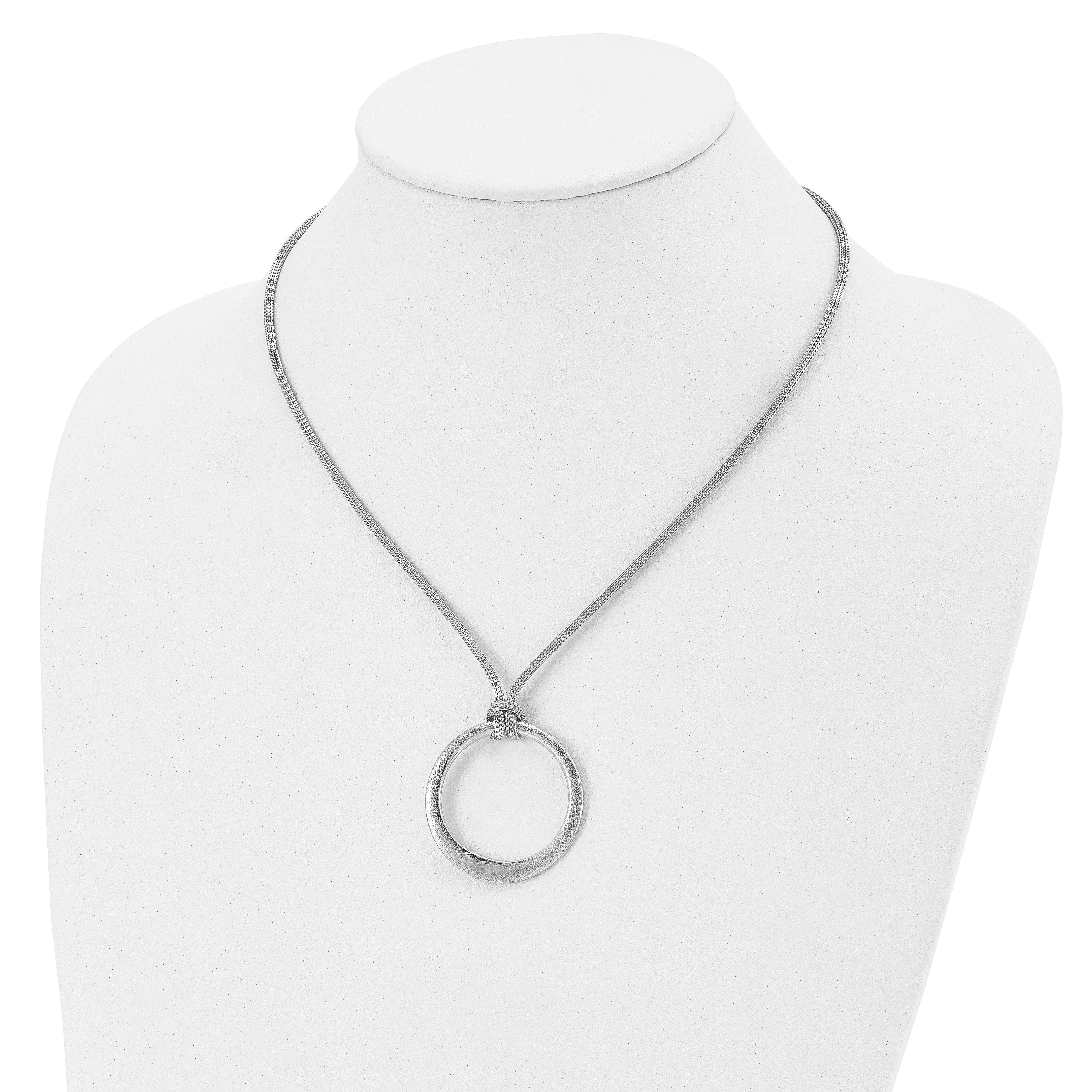 Sterling Silver Textured Necklace