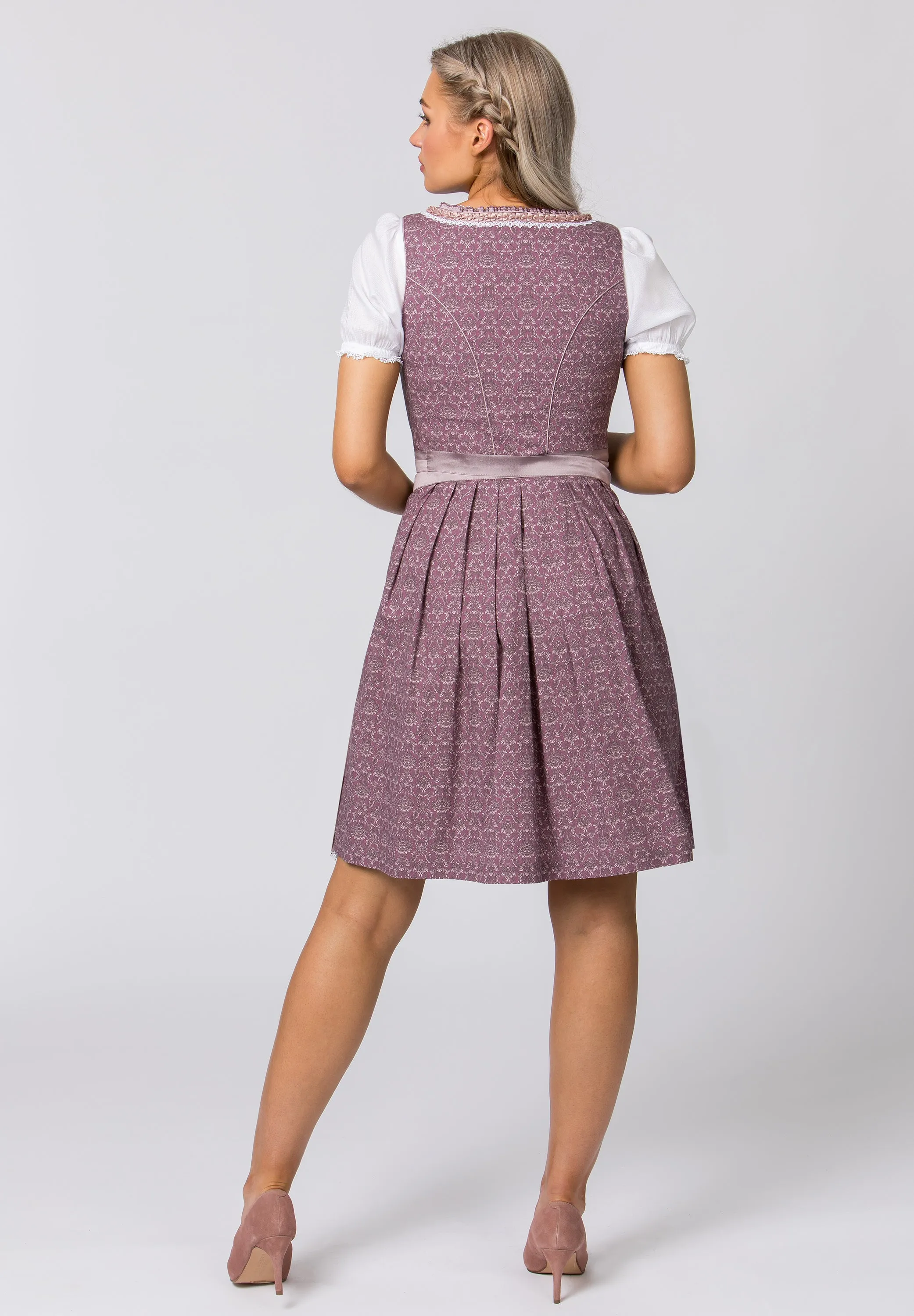 Stockerpoint Mini Dirndl 2pcs. 55cm "Ruby" berry (38) closeout