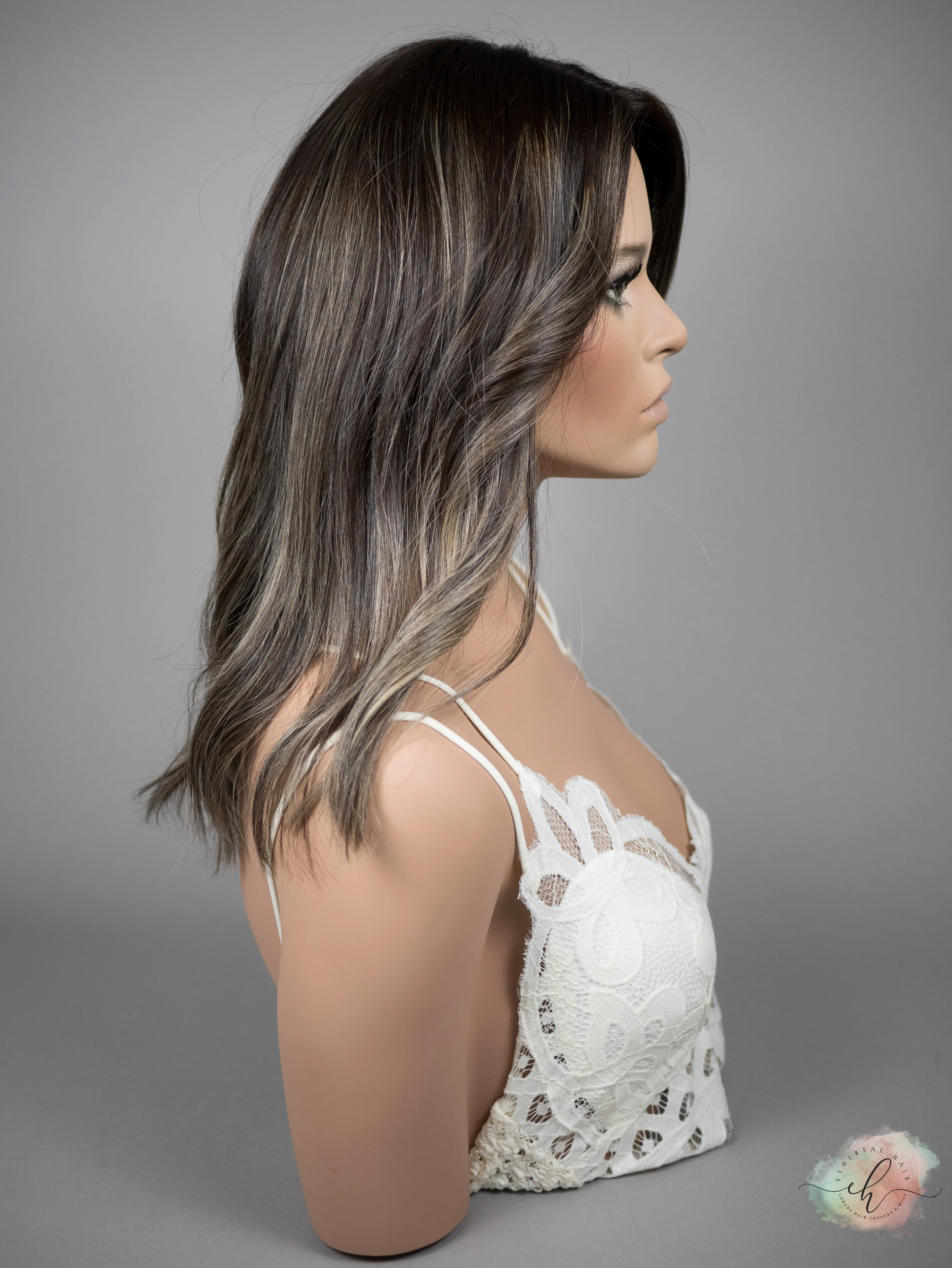 “STRAIGHT TO IT" Exquisite Wig: Silk Top, Sz. M, 18"