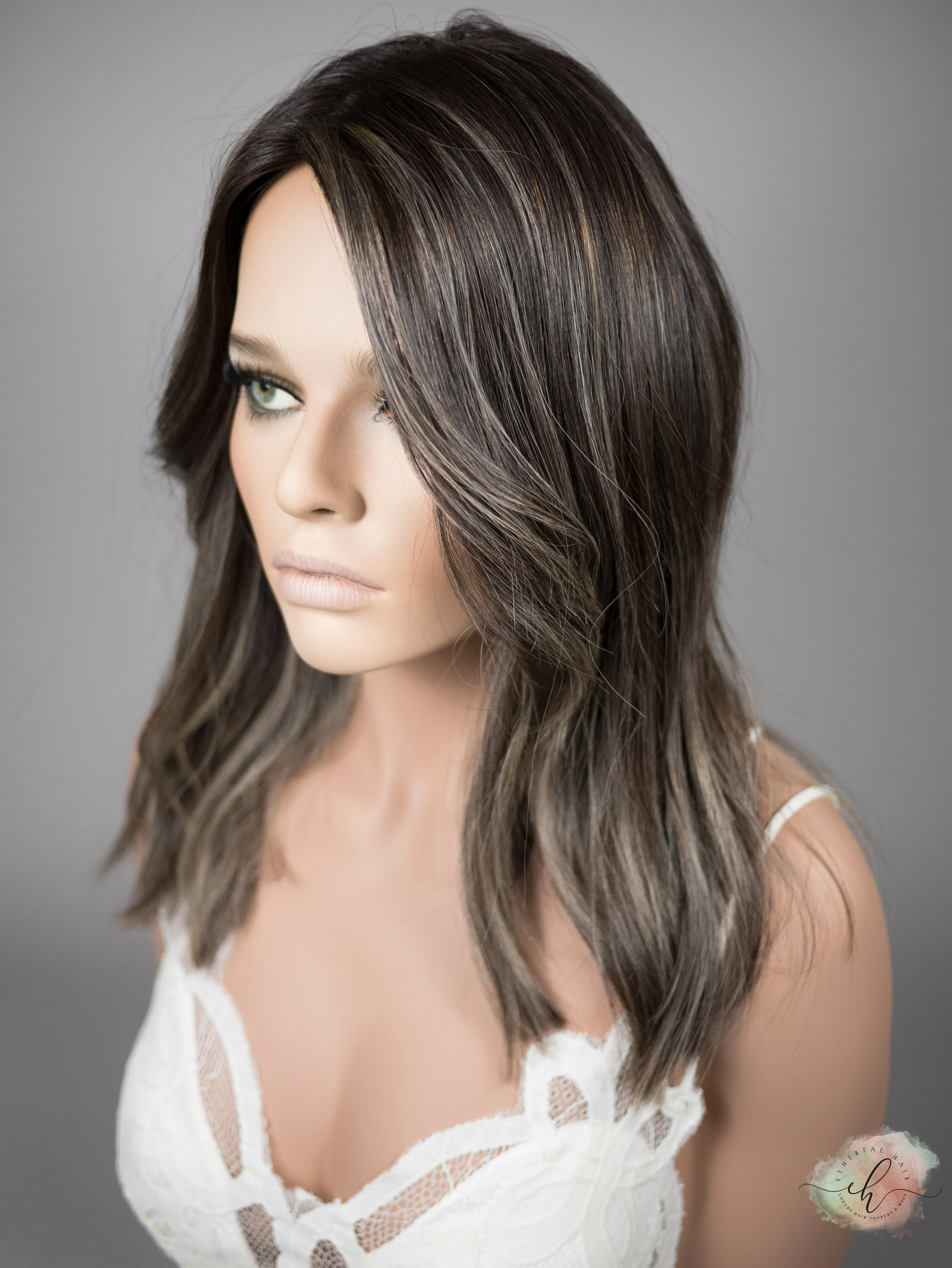 “STRAIGHT TO IT" Exquisite Wig: Silk Top, Sz. M, 18"