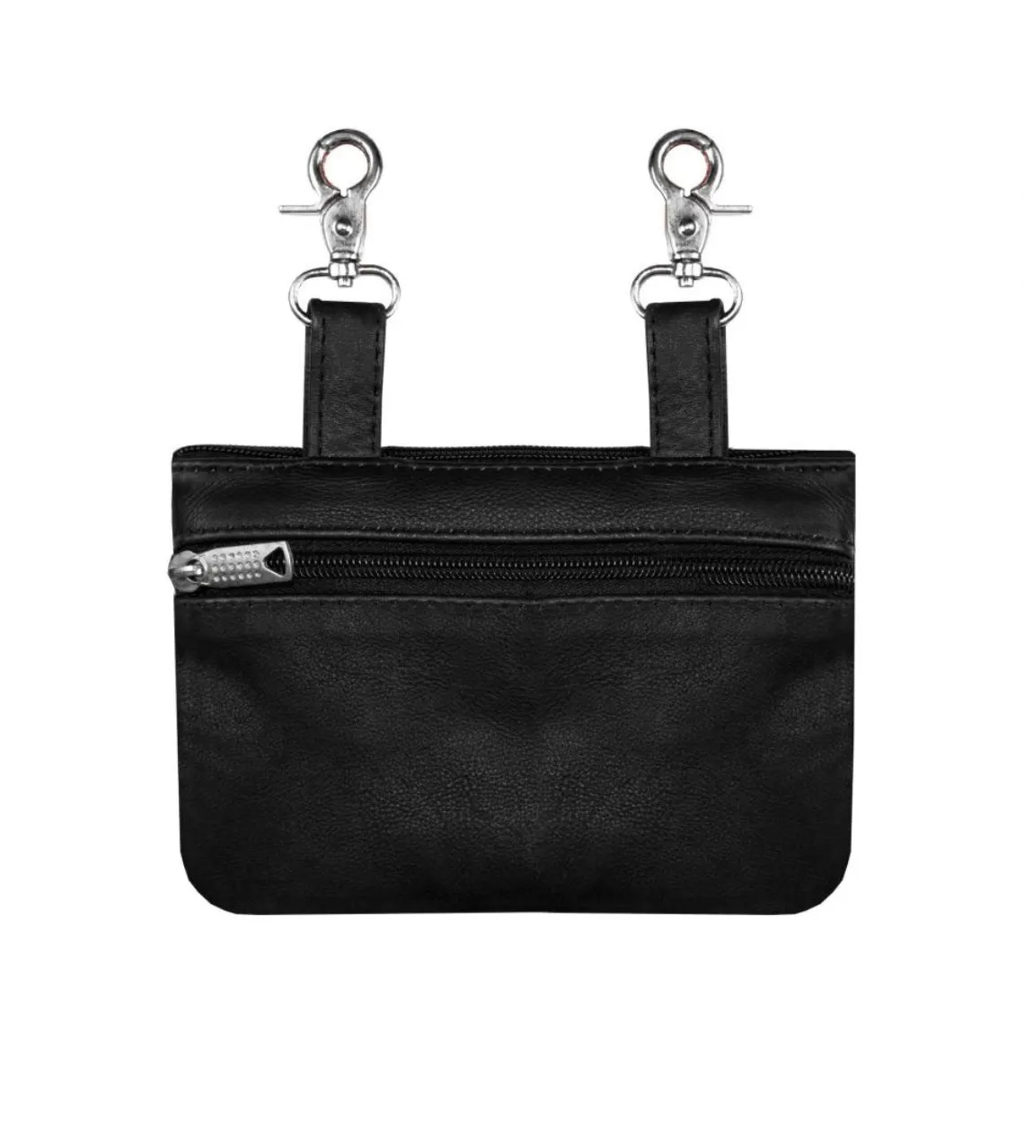 STUDDED ROSE LEATHER CLIP BAG