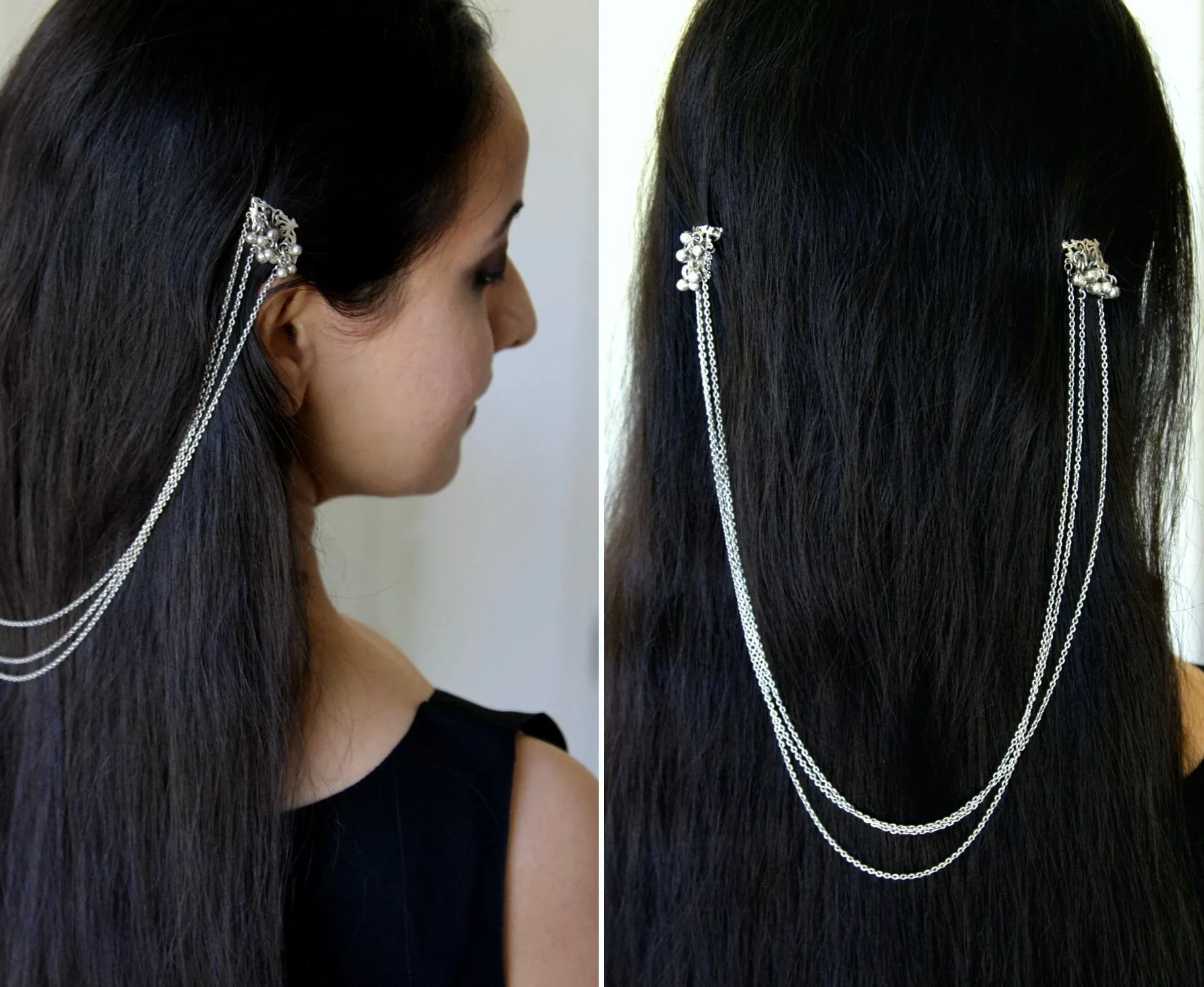Stunning, conversation-starting, traditional, Indian clipped chain hair ornament