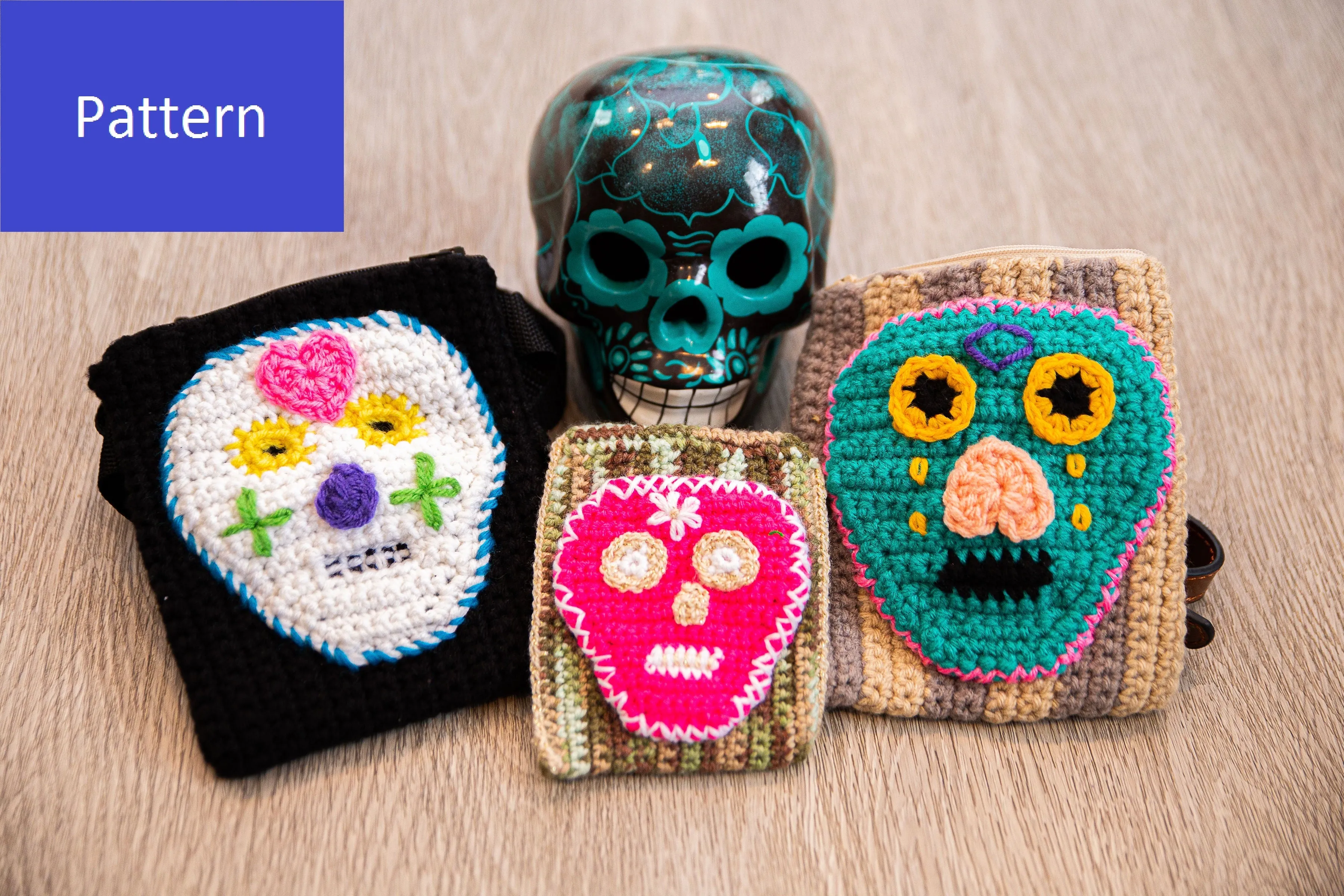 Sugar Skull Purses Crochet Pattern