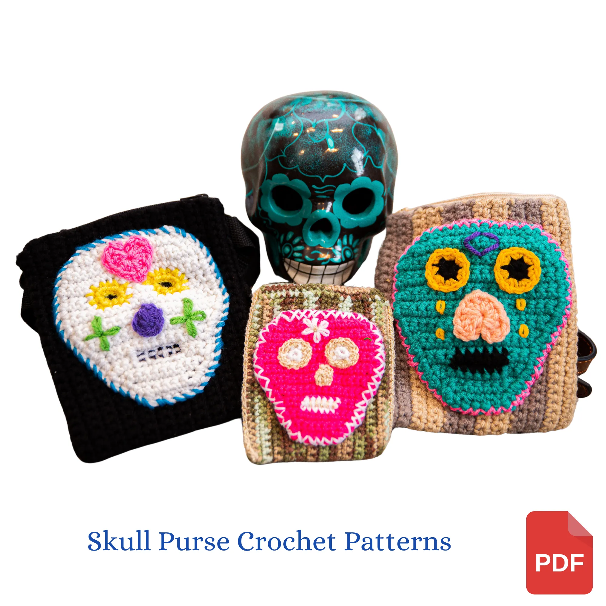 Sugar Skull Purses Crochet Pattern