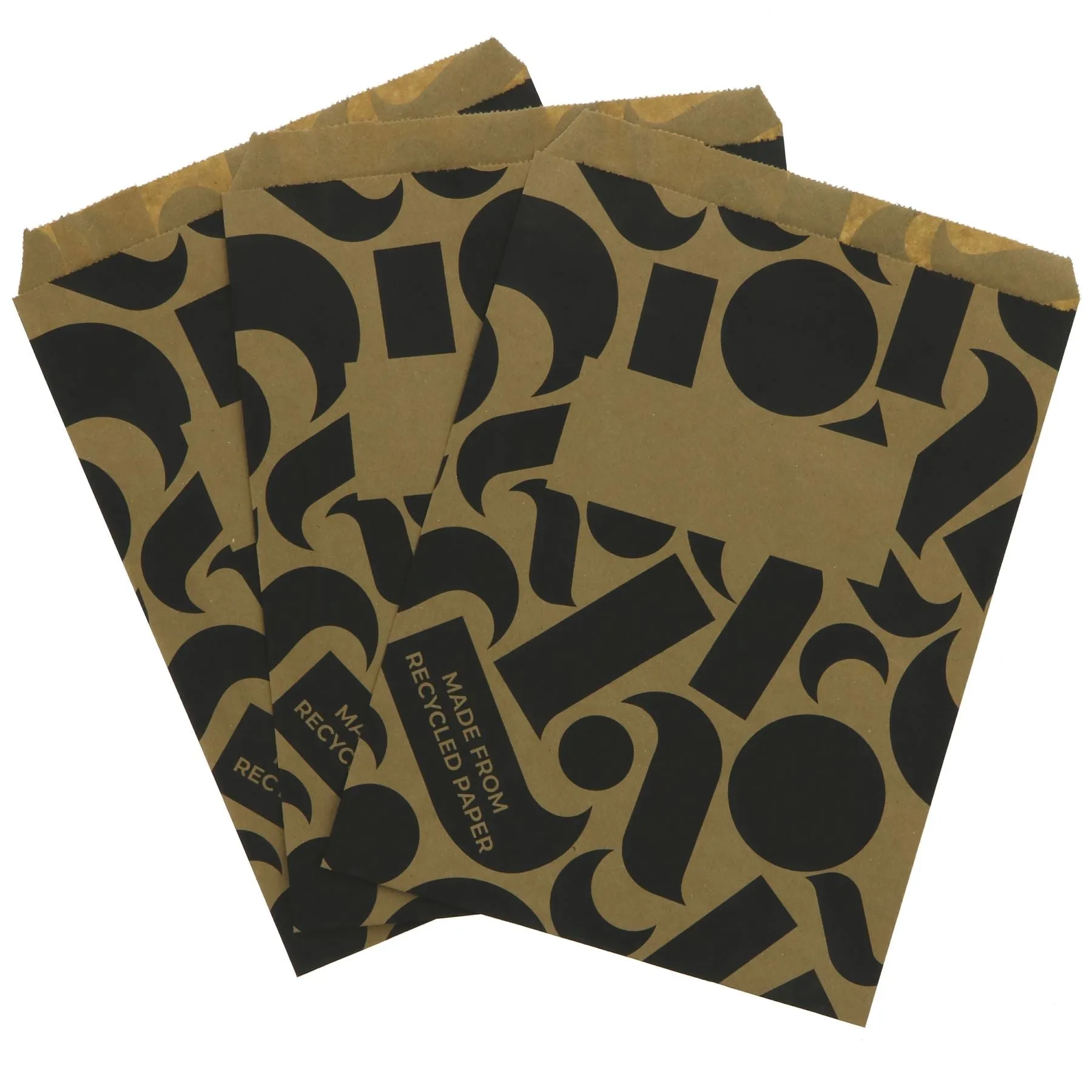 Suma | Patterned Flat Bags - Small - Recycled Paper 20cm x 15cm | 1000 bags
