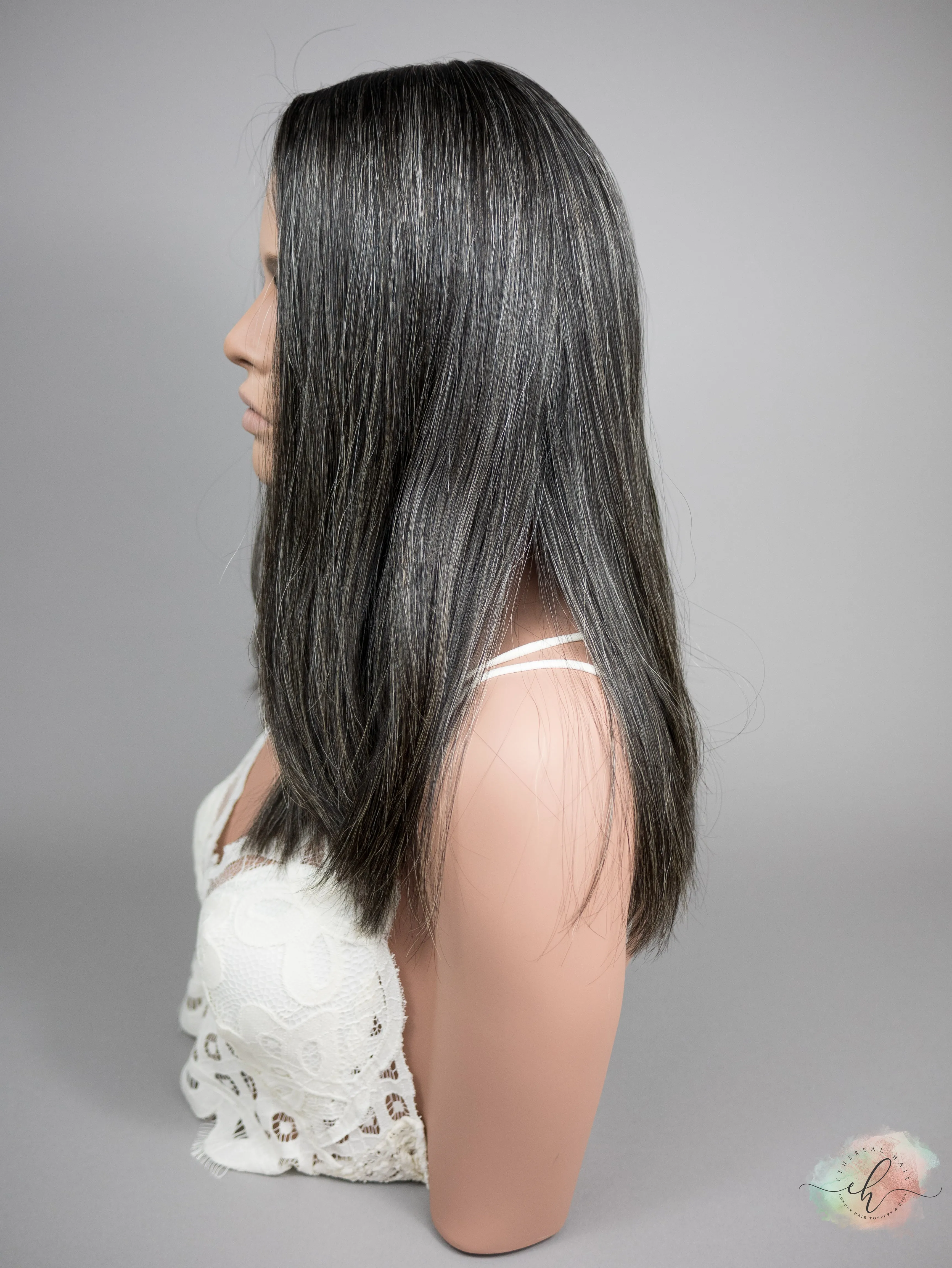 SUMMER SALE “ELENA" Exquisite Wig: Silk Top, Sz. M, 18-19"