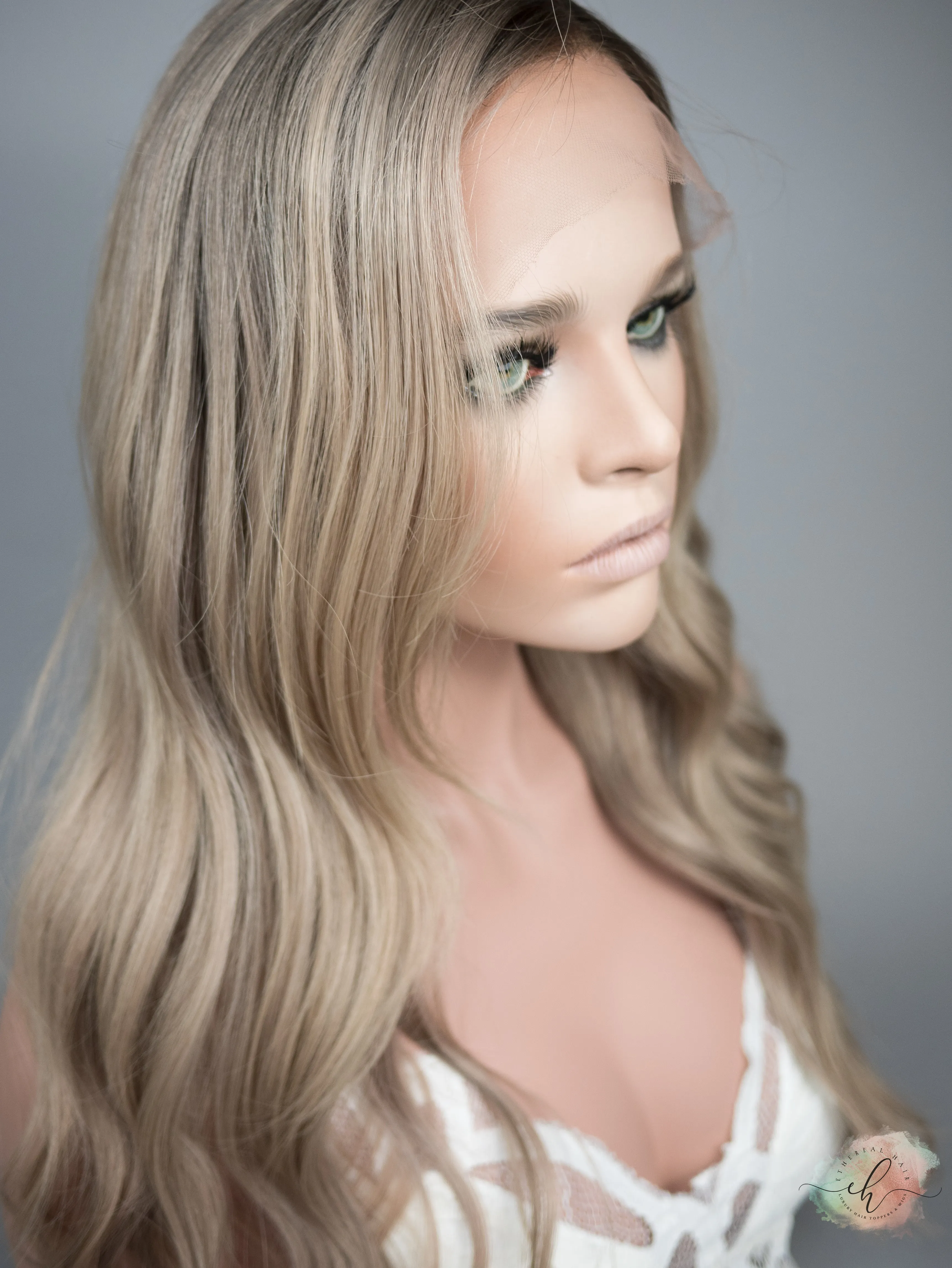 SUMMER SALE “SANDY BUM" Exquisite Wig: Lace Top, Sz. S, 24"