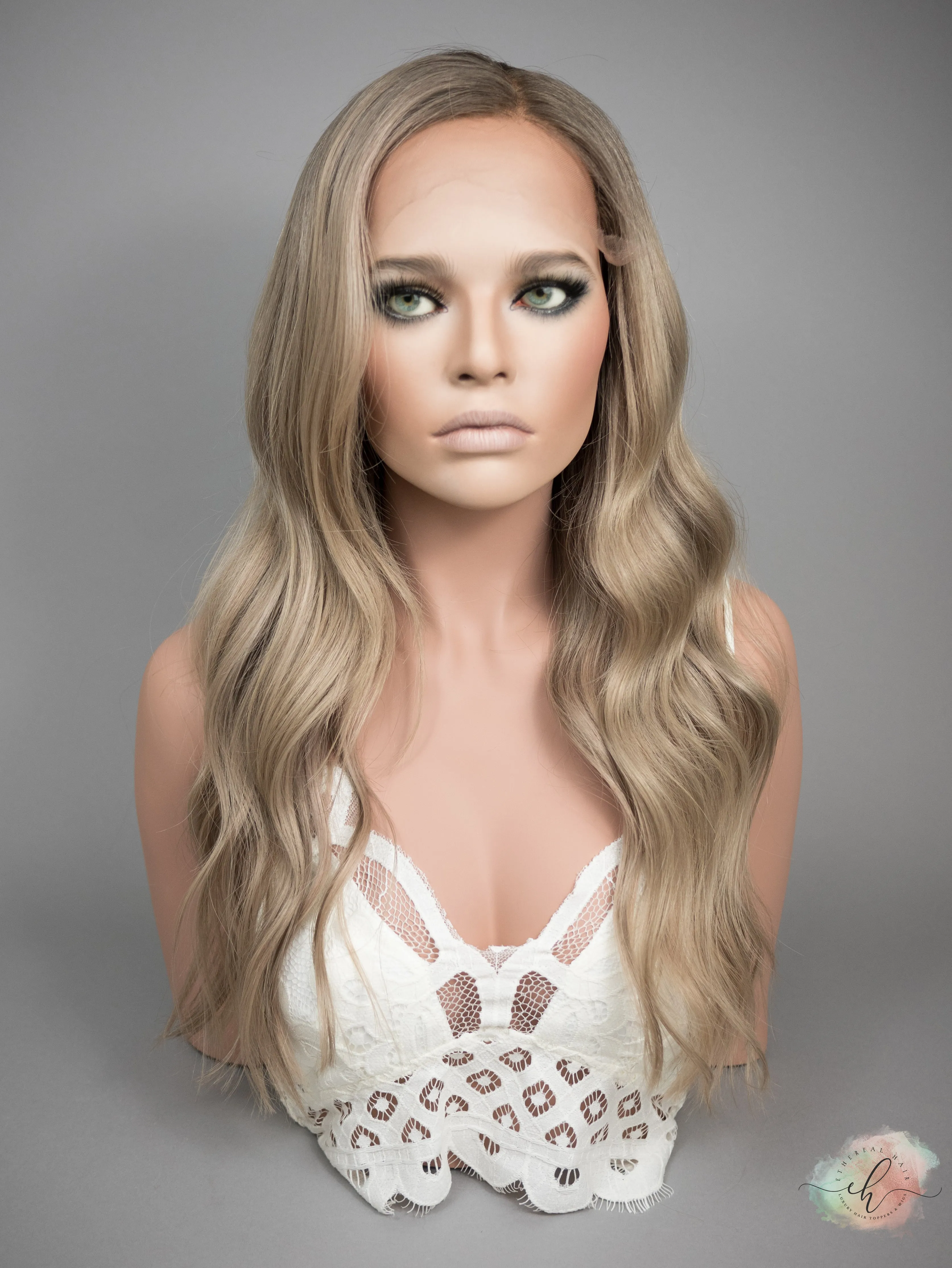 SUMMER SALE “SANDY BUM" Exquisite Wig: Lace Top, Sz. S, 24"