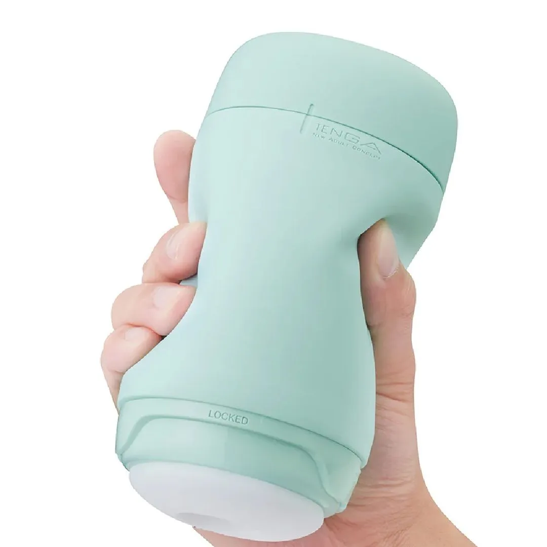 Tenga Puffy Discreet Ultra Soft Beaded Masturbator - Mint Green