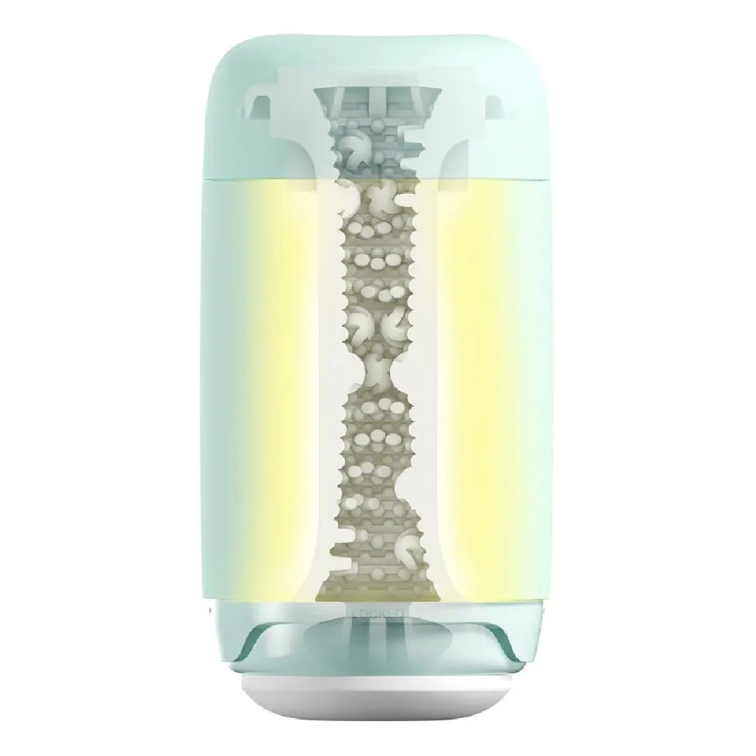 Tenga Puffy Discreet Ultra Soft Beaded Masturbator - Mint Green