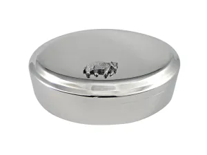 Textured Badger Pendant Oval Trinket Jewelry Box