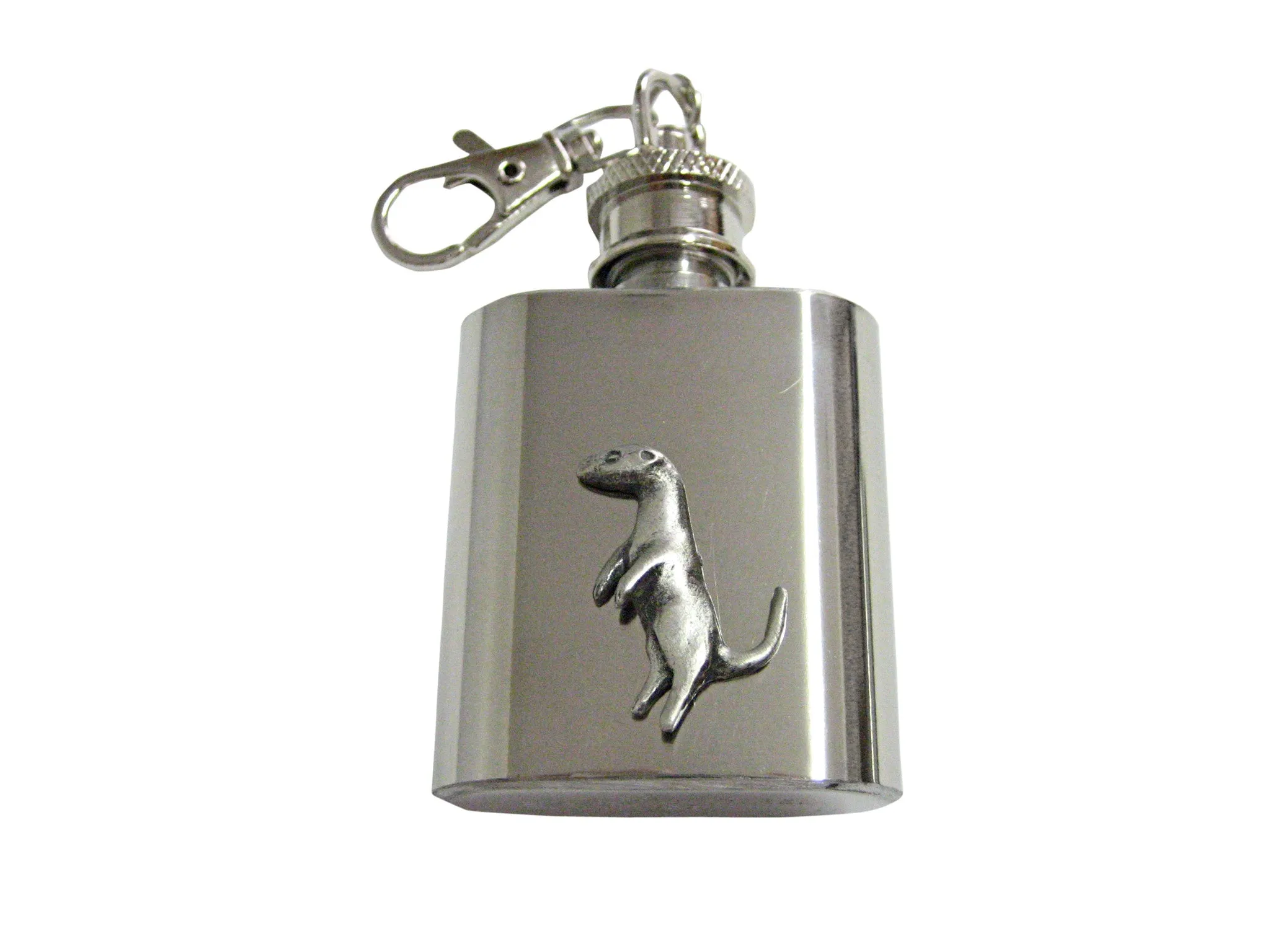Textured Ferret 1 Oz. Stainless Steel Key Chain Flask