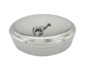 Textured Giraffe Pendant Oval Trinket Jewelry Box