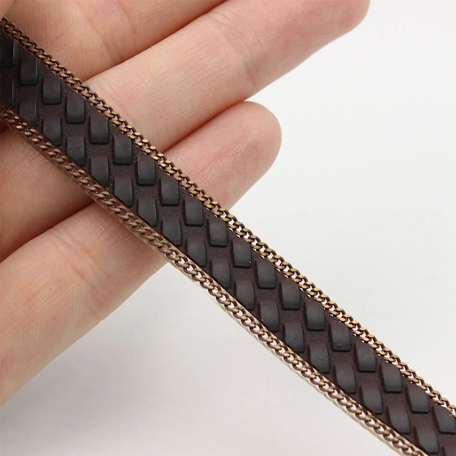 Textured Hotfix Braid with Chain 12mm 5369
