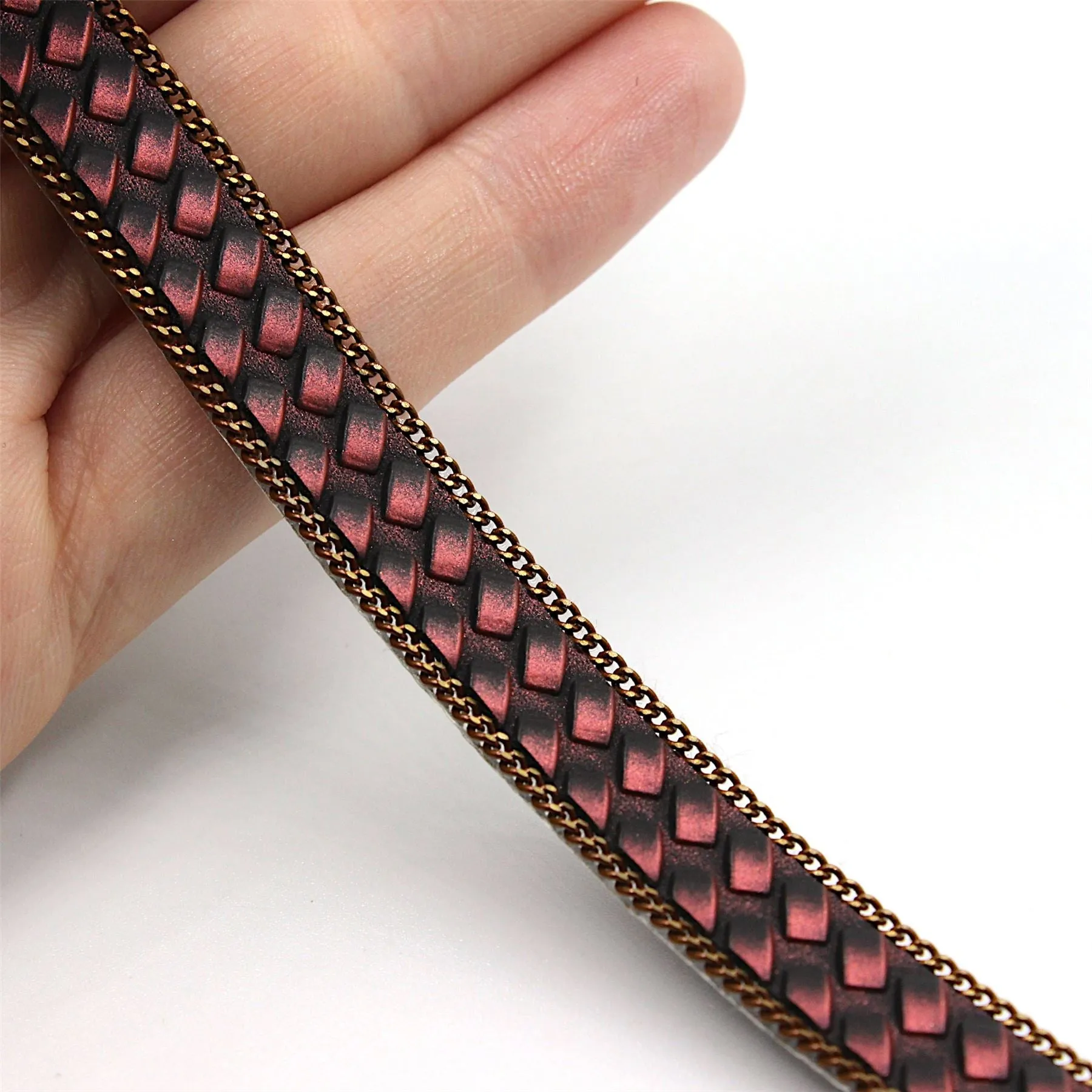 Textured Hotfix Braid with Chain 12mm 5369