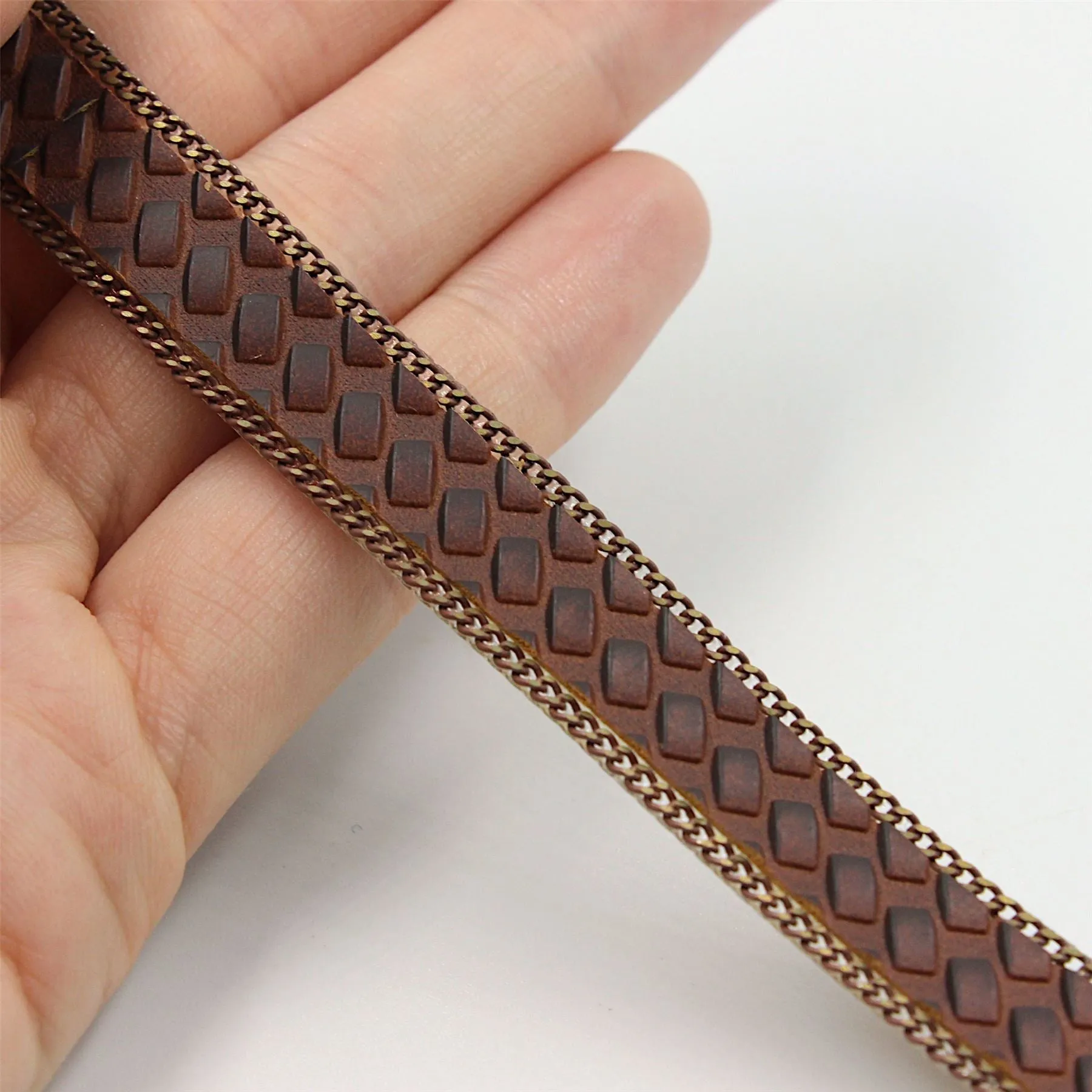 Textured Hotfix Braid with Chain 12mm 5369