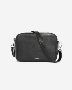 Textured Leather Bag - Black