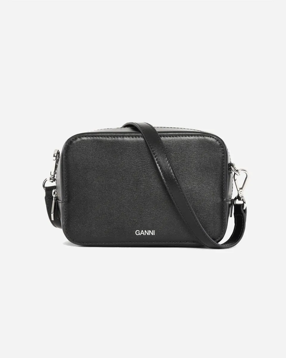Textured Leather Bag - Black