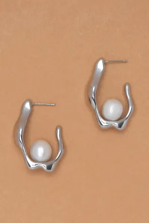 Textured Pearl Earrings