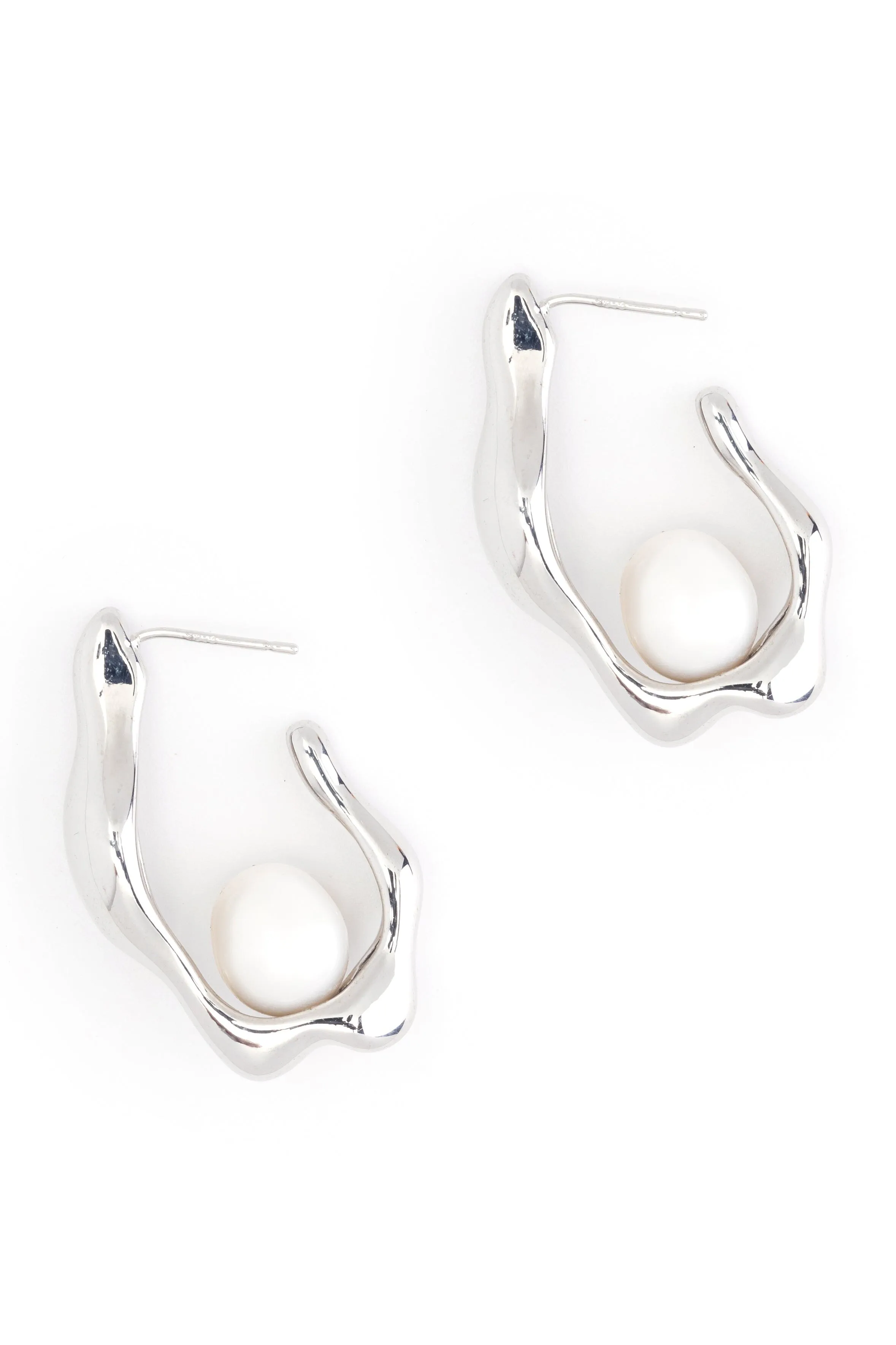 Textured Pearl Earrings