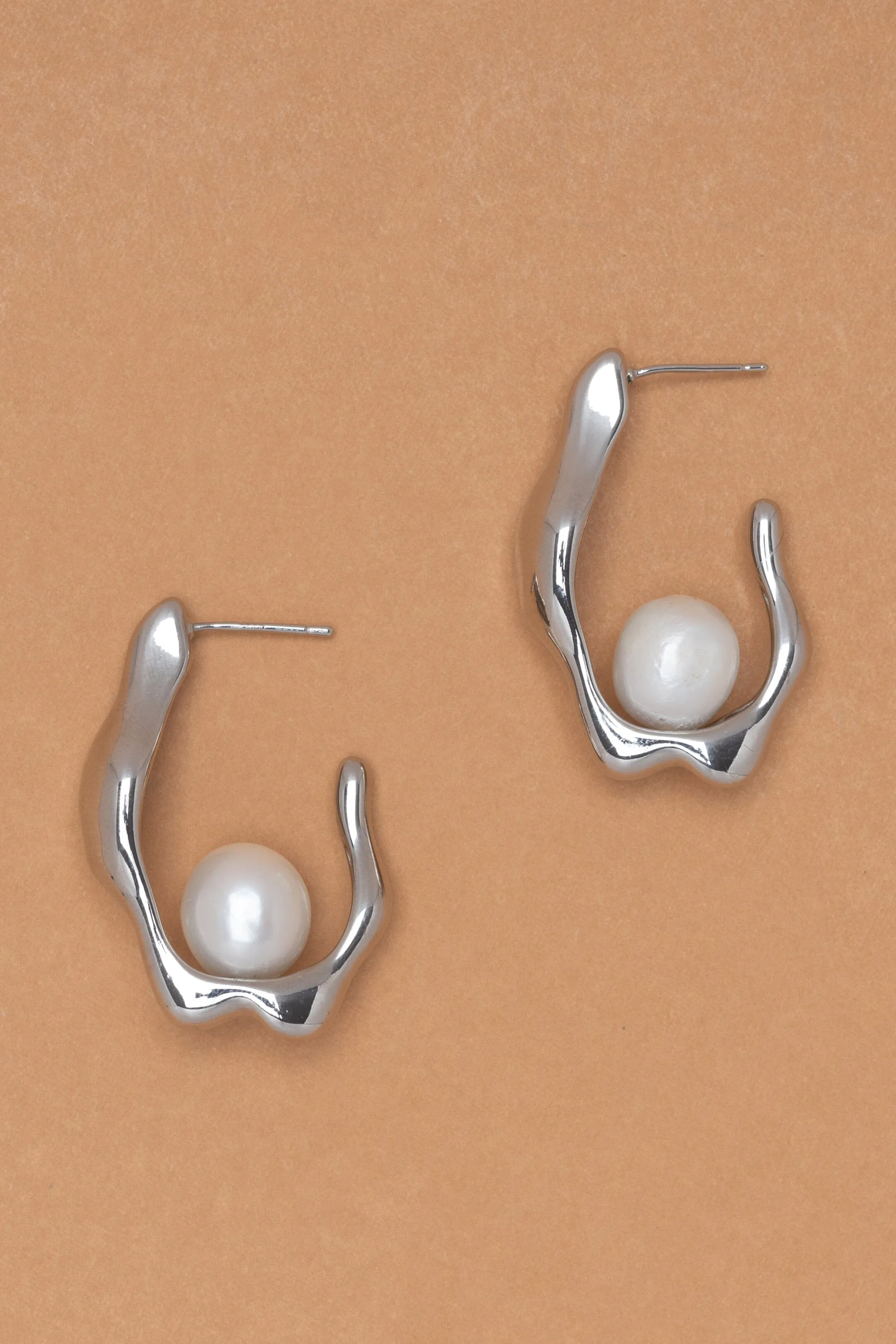 Textured Pearl Earrings