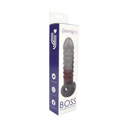 Textured Penis Sleeve With Ball Loop - 25% Girth Increase And Ribbed Design