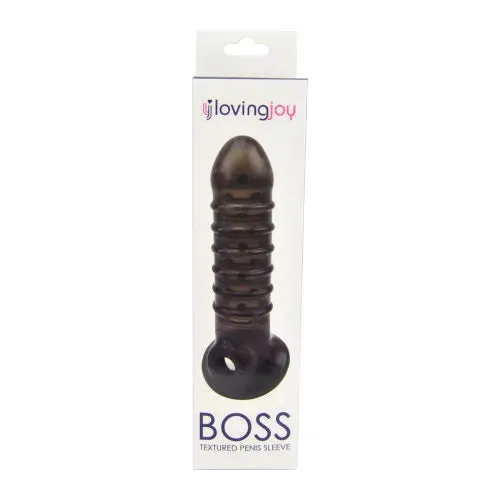 Textured Penis Sleeve With Ball Loop - 25% Girth Increase And Ribbed Design