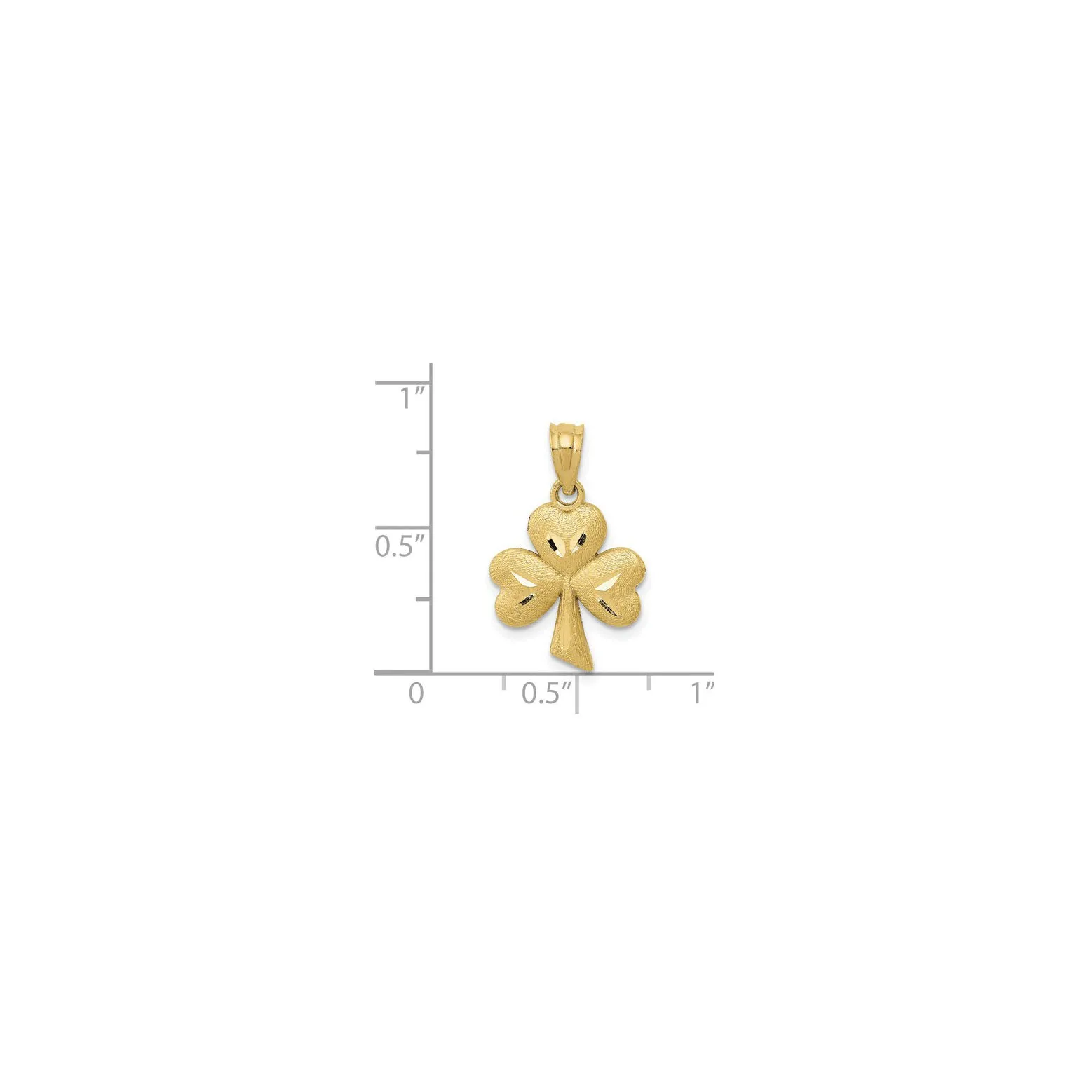 Textured Shamrock Pendant (14K)