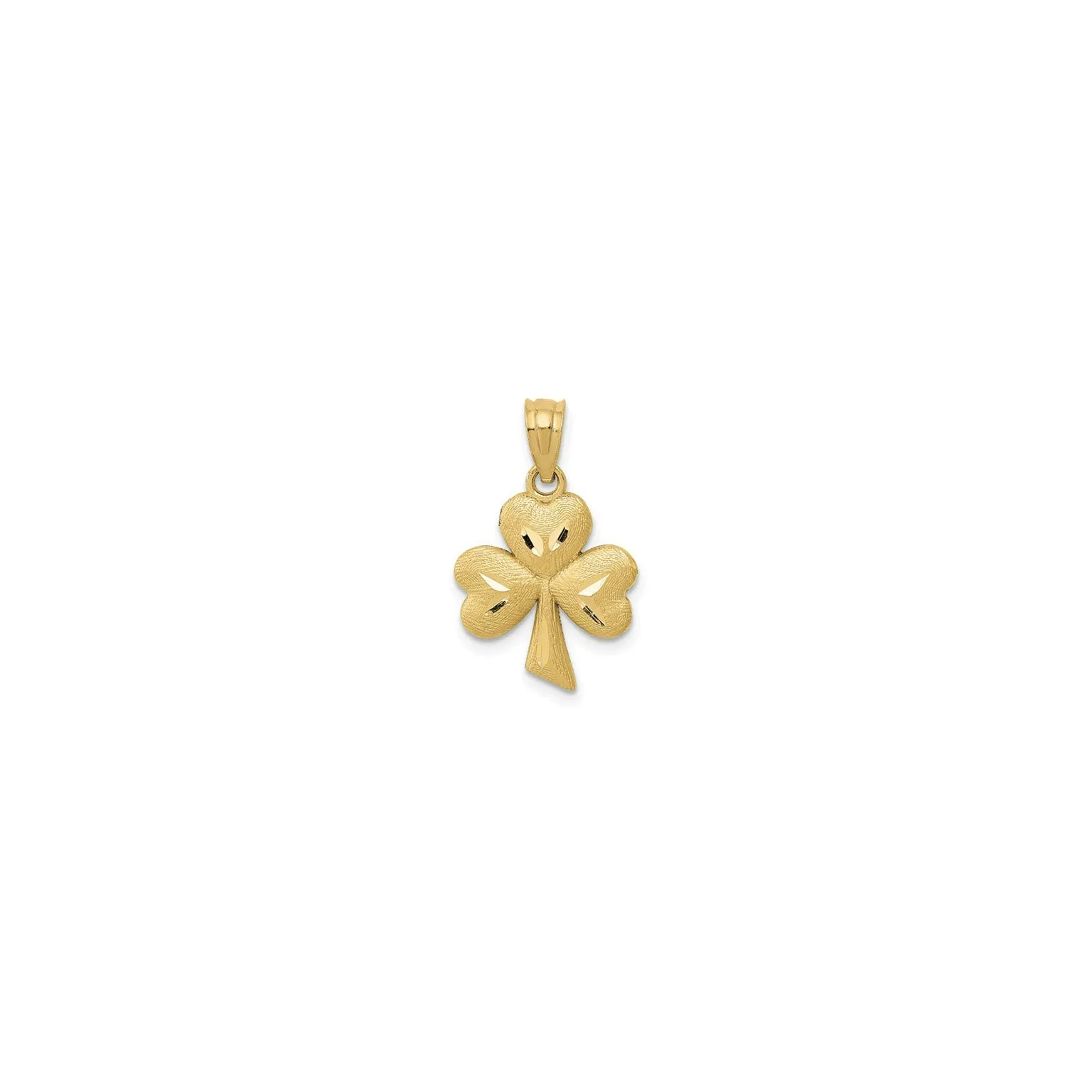 Textured Shamrock Pendant (14K)
