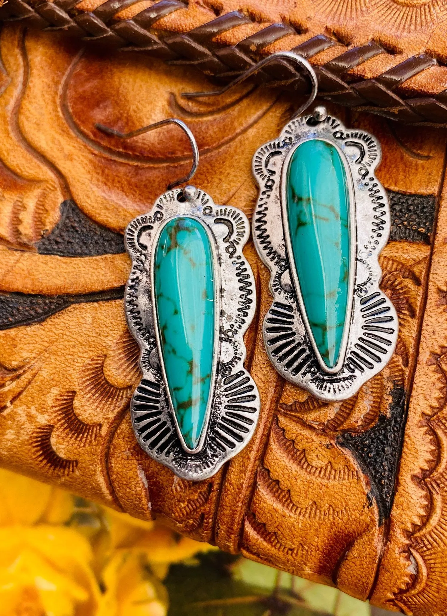 Textured Teardrop Earrings
