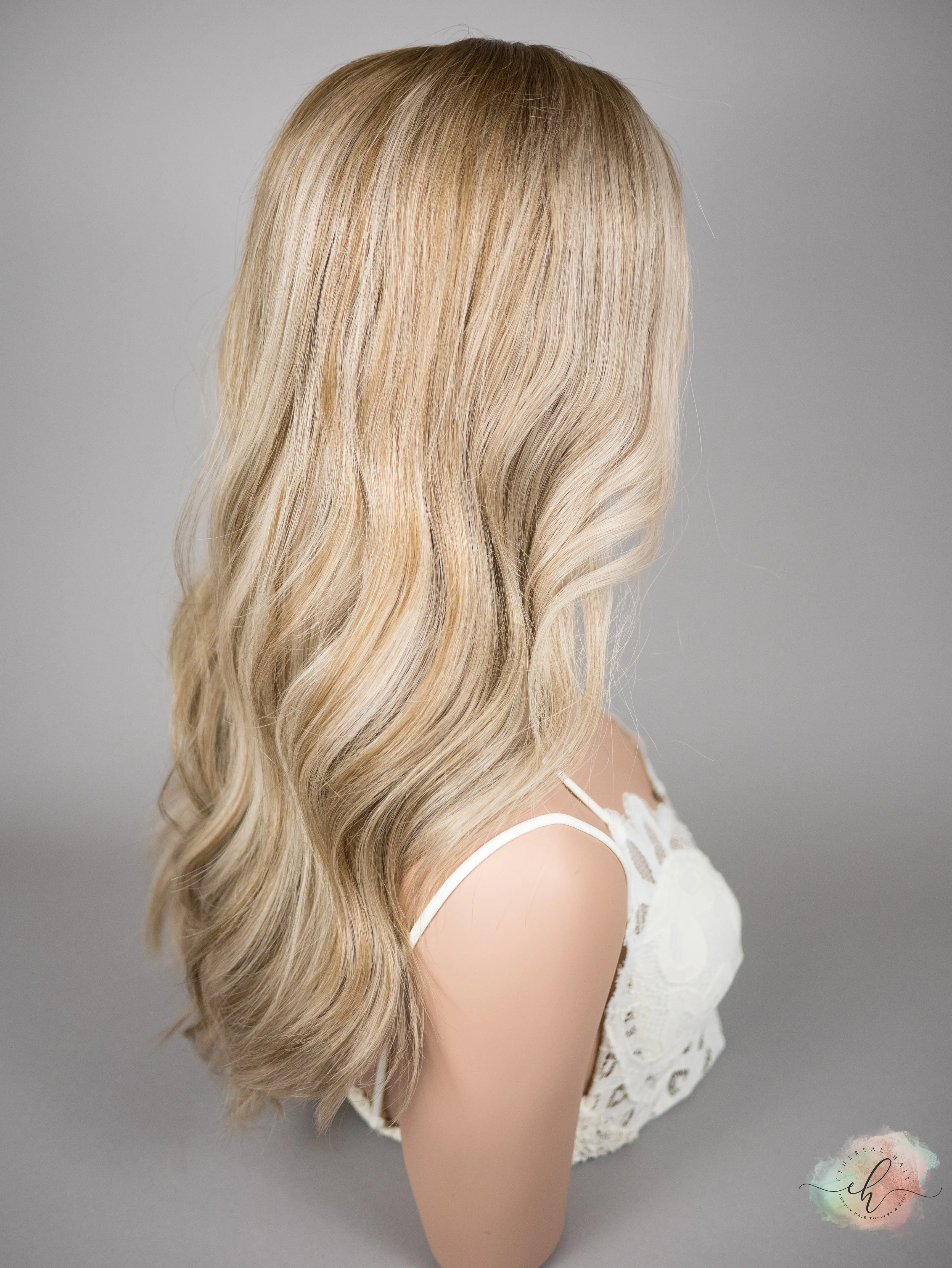 “THE BEES KNEES" Exquisite Wig: Lace Top, Sz. M, 22-23"