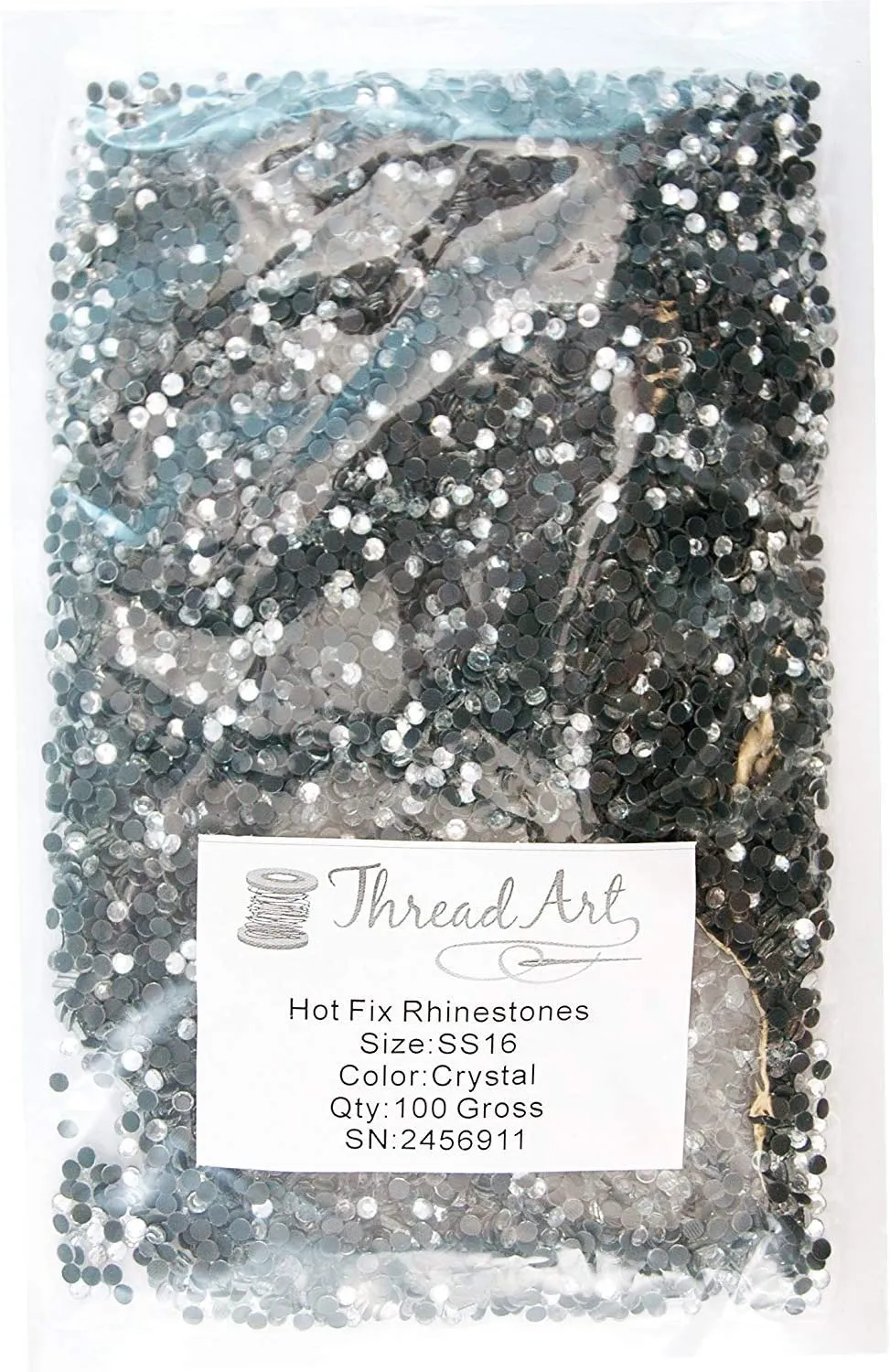 Threadart Bulk Hot Fix Rhinestones Citrine - SS16 (4mm) - 14400 stones - 100 Gross Bulk Pack