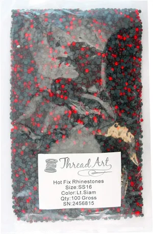 Threadart Bulk Hot Fix Rhinestones Citrine - SS16 (4mm) - 14400 stones - 100 Gross Bulk Pack