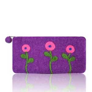Three Flower Long Purse