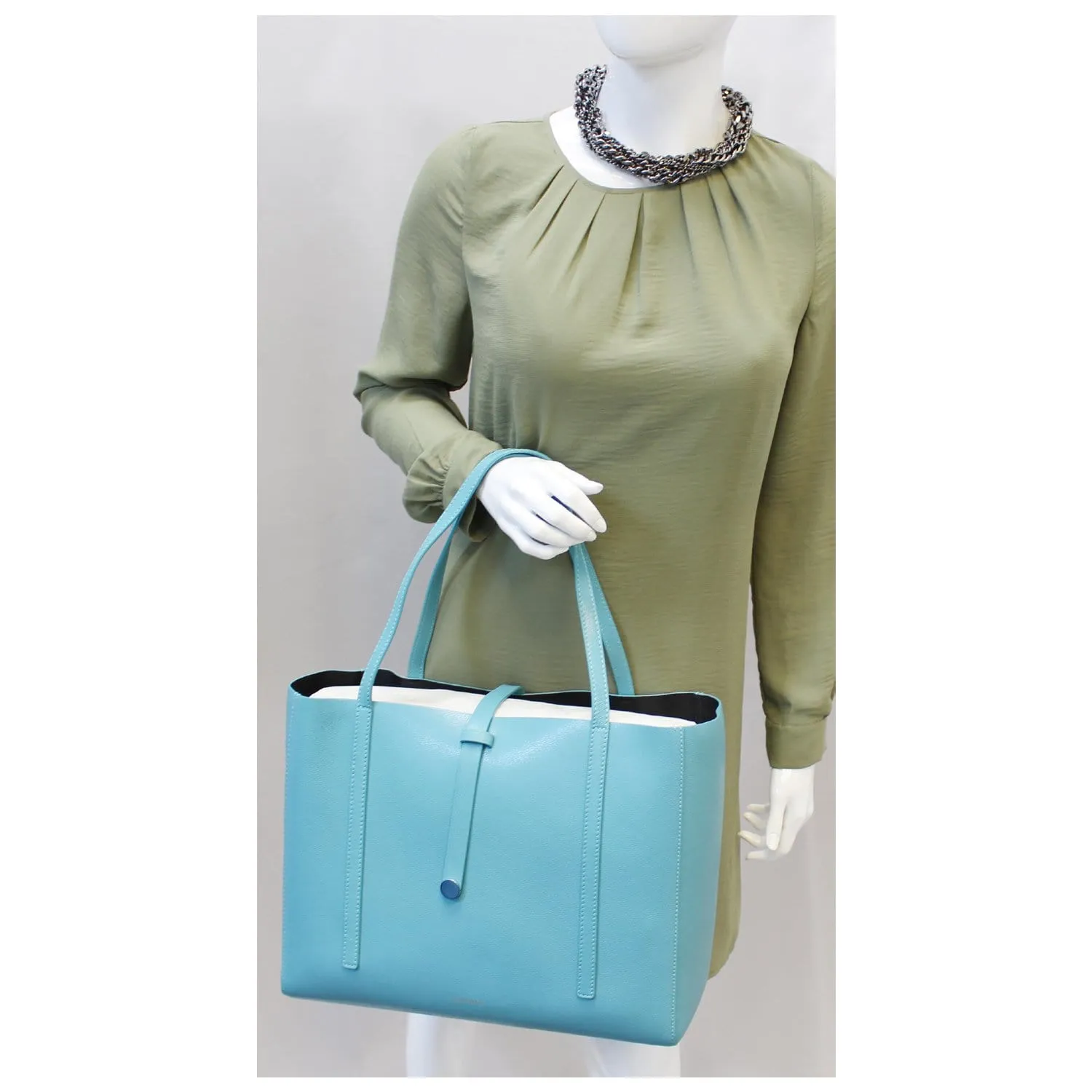 Tiffany & Co. Large Textured Leather East West Tote Bag