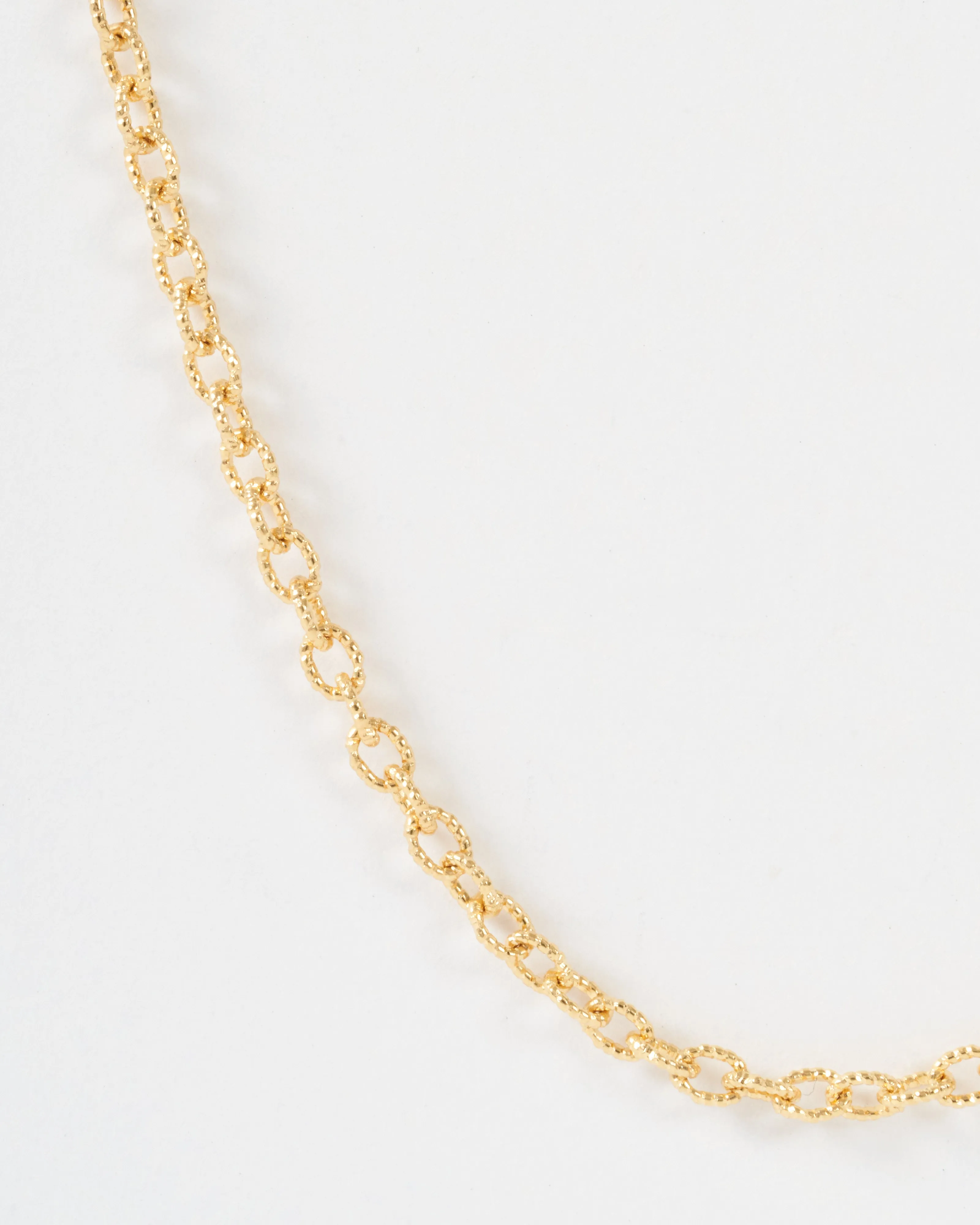 tiny textured oval chain