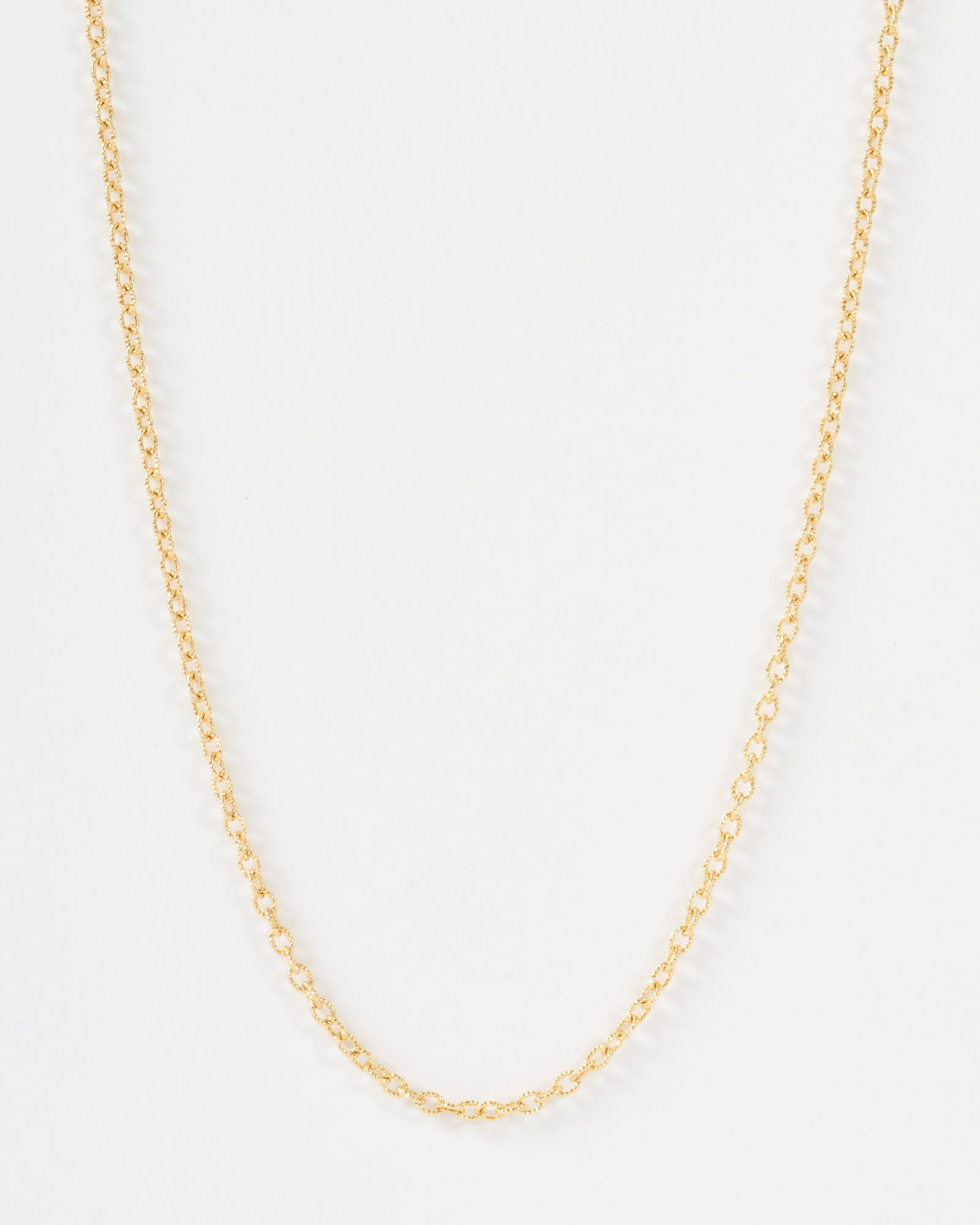 tiny textured oval chain