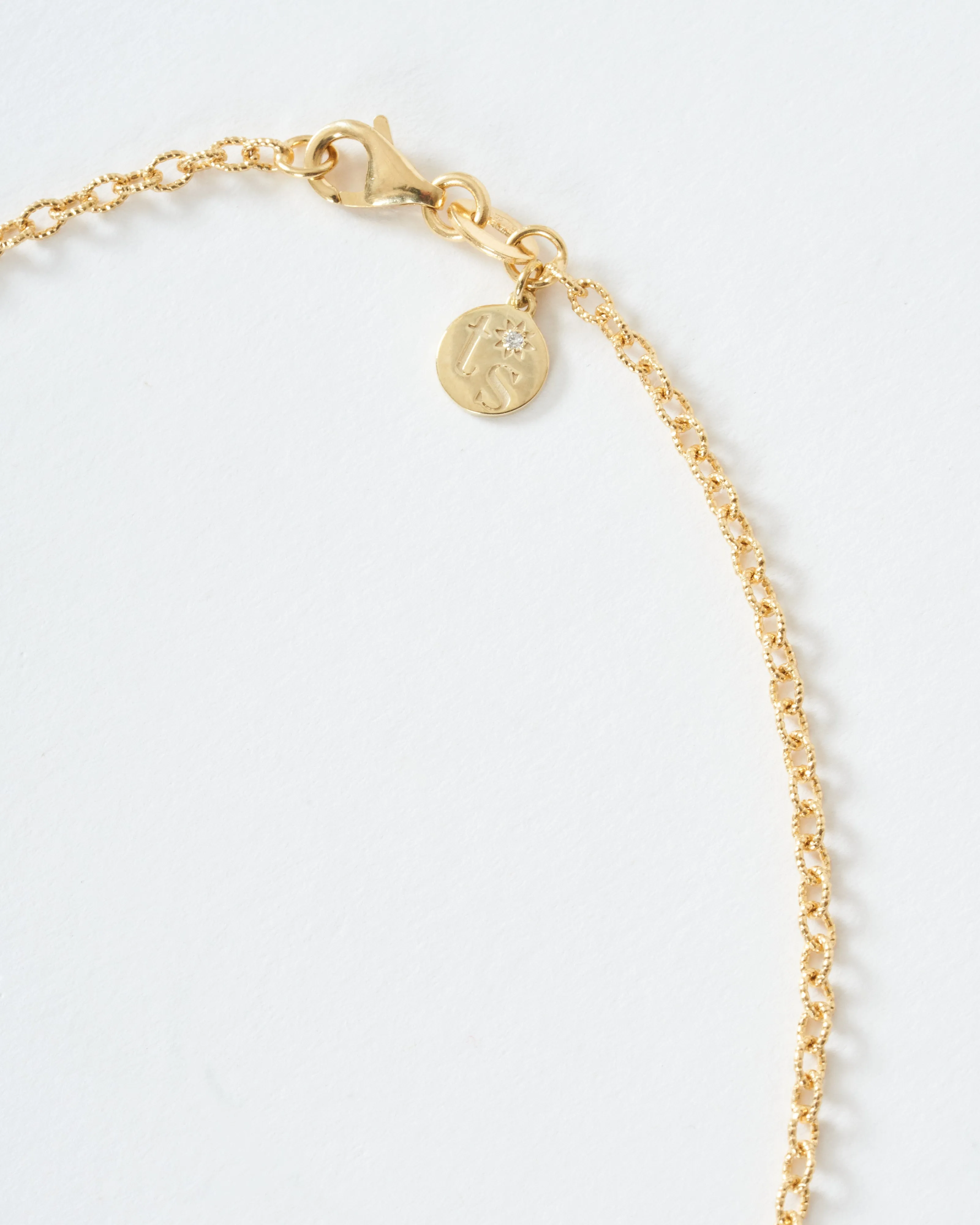 tiny textured oval chain