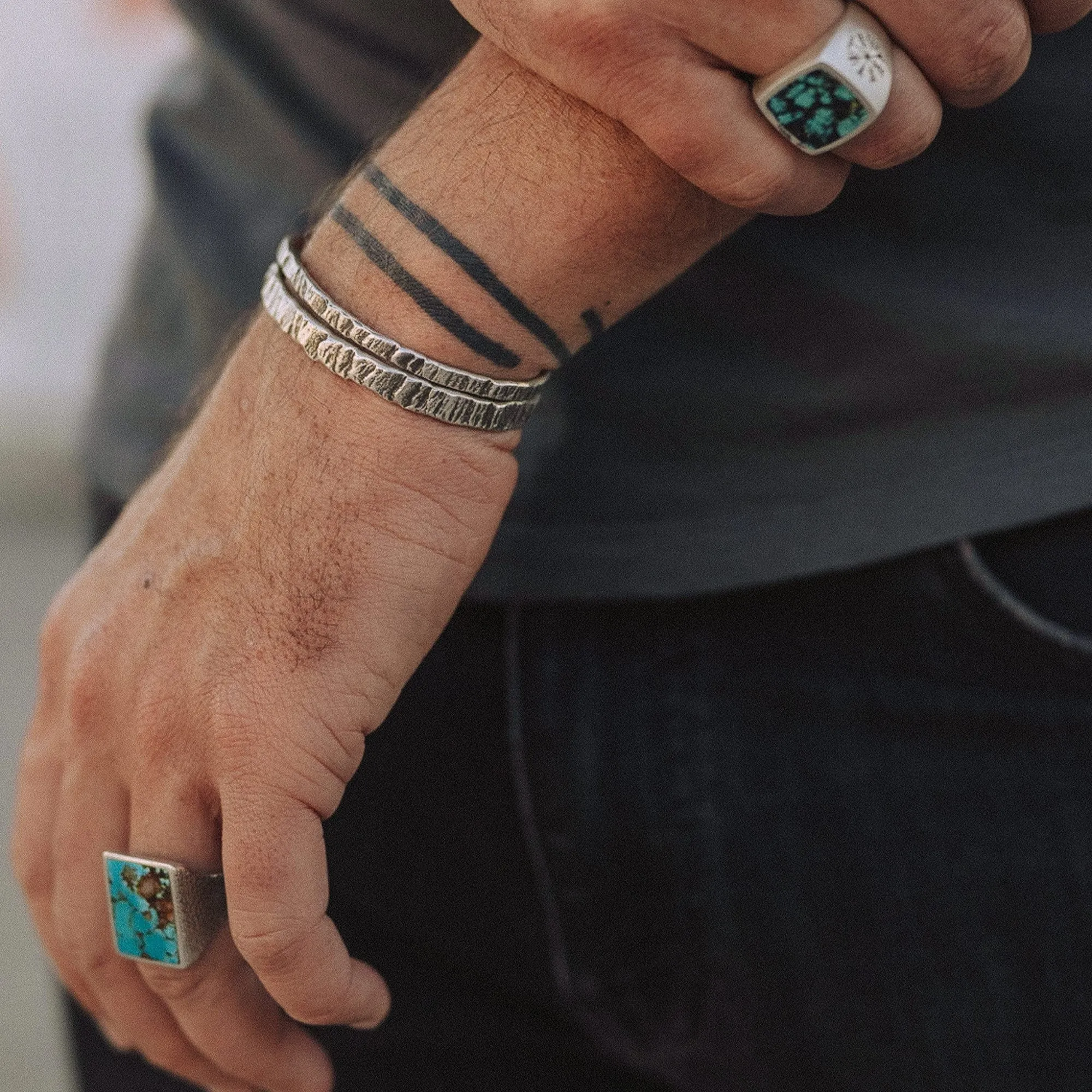 Turquoise Textured Signet