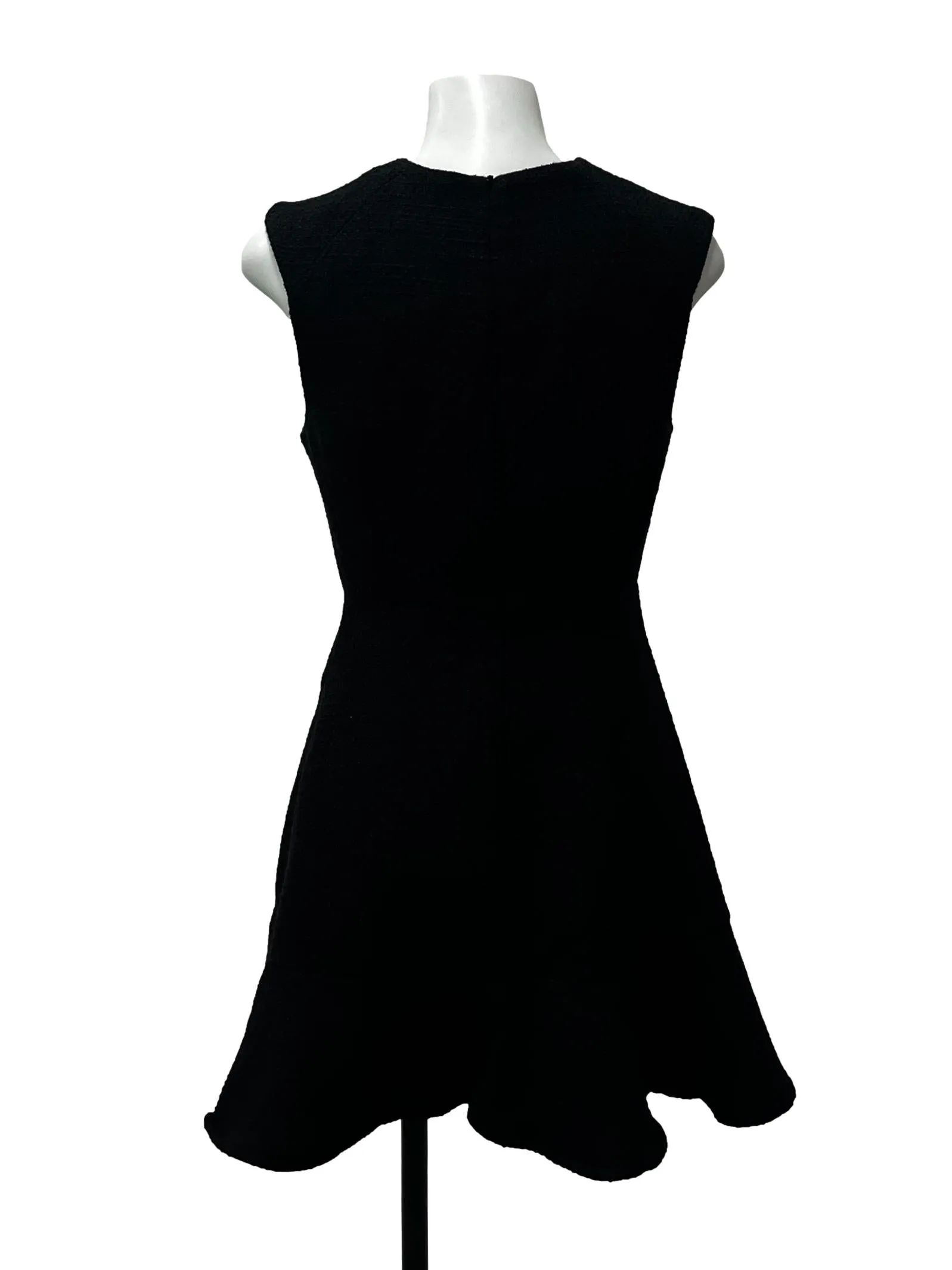 Tweed Textured Black Dress