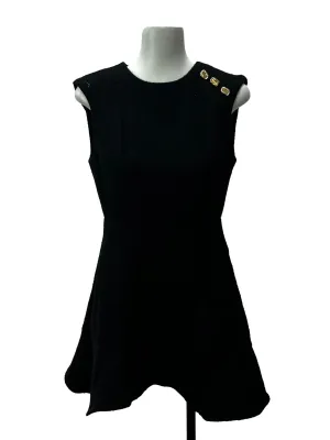Tweed Textured Black Dress