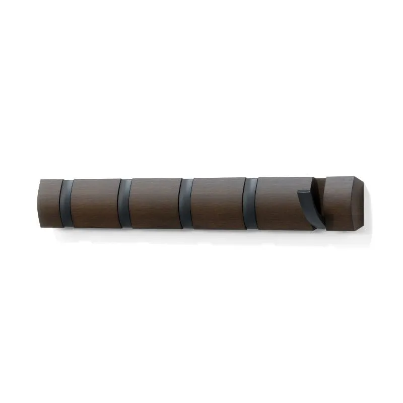 Umbra Flip Hook Set of 5 Black & Walnut