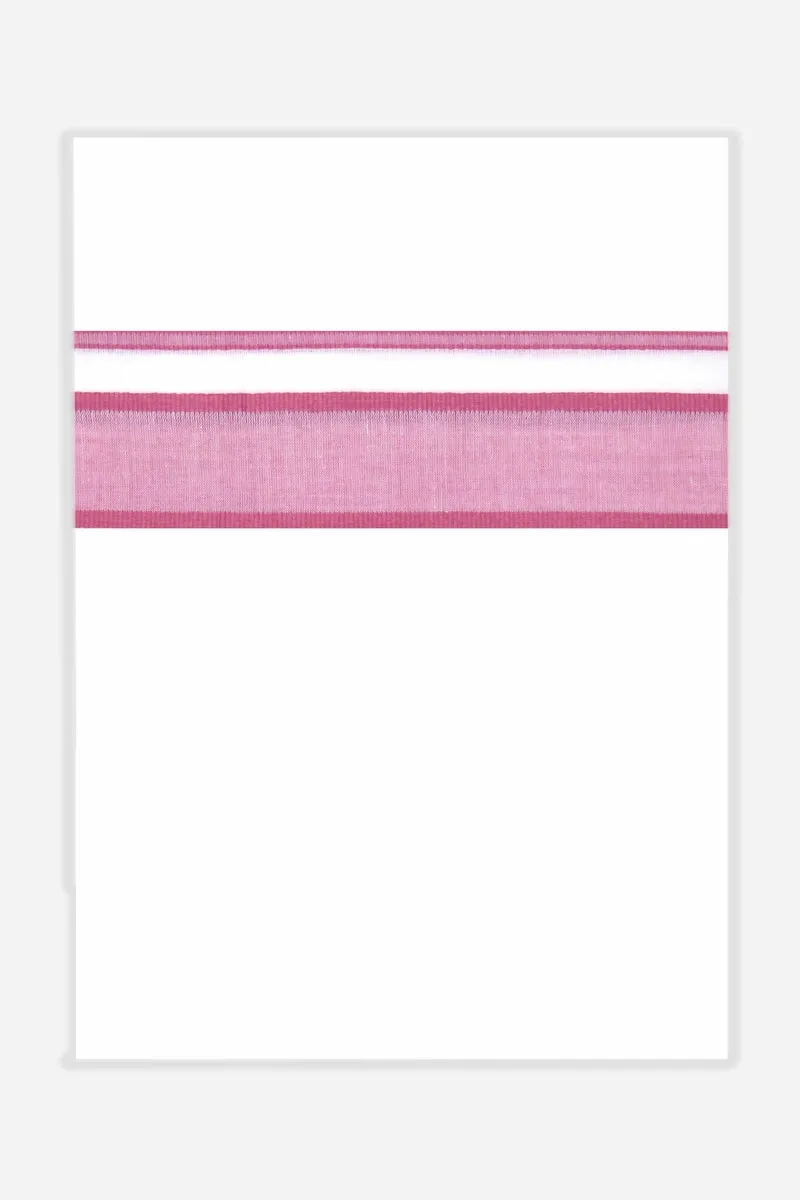 Unique Navya - Pink Smooth Cotton Double Layered Dhoti With Fancy Borders | Uathayam