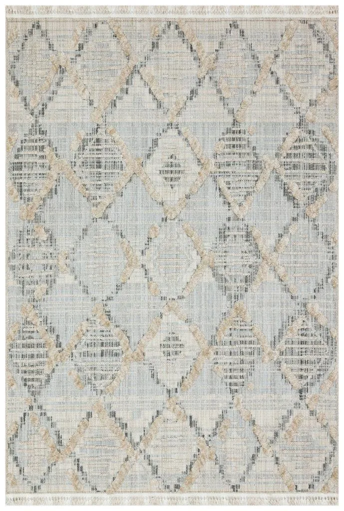 Vesta Scandinavian and Embossed Patterned Beige Area Rug 9561